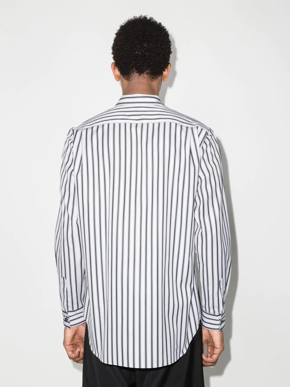 striped long-sleeve cotton shirt - 3