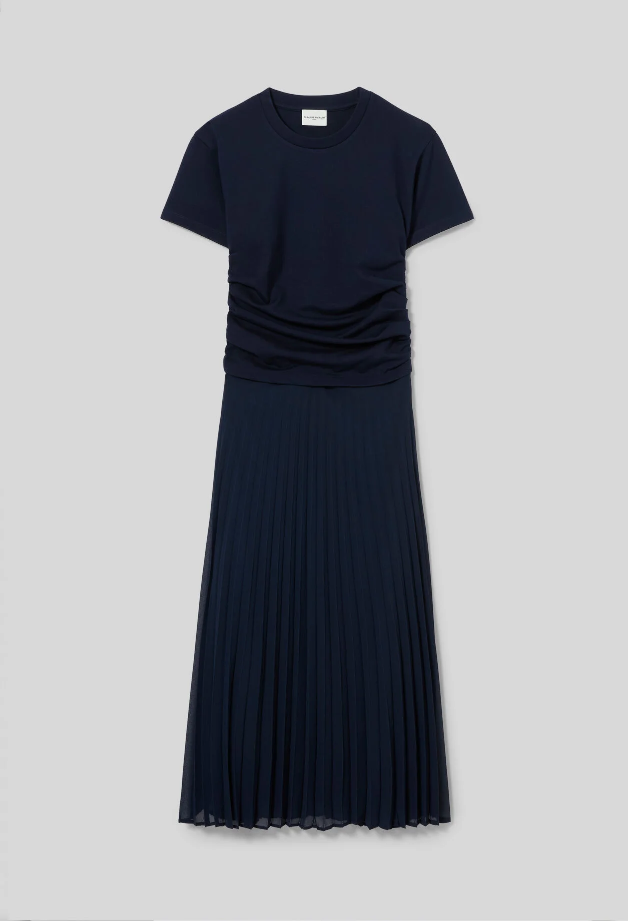 TROMPE-L'ŒIL BI-MATERIAL DRESS - 1