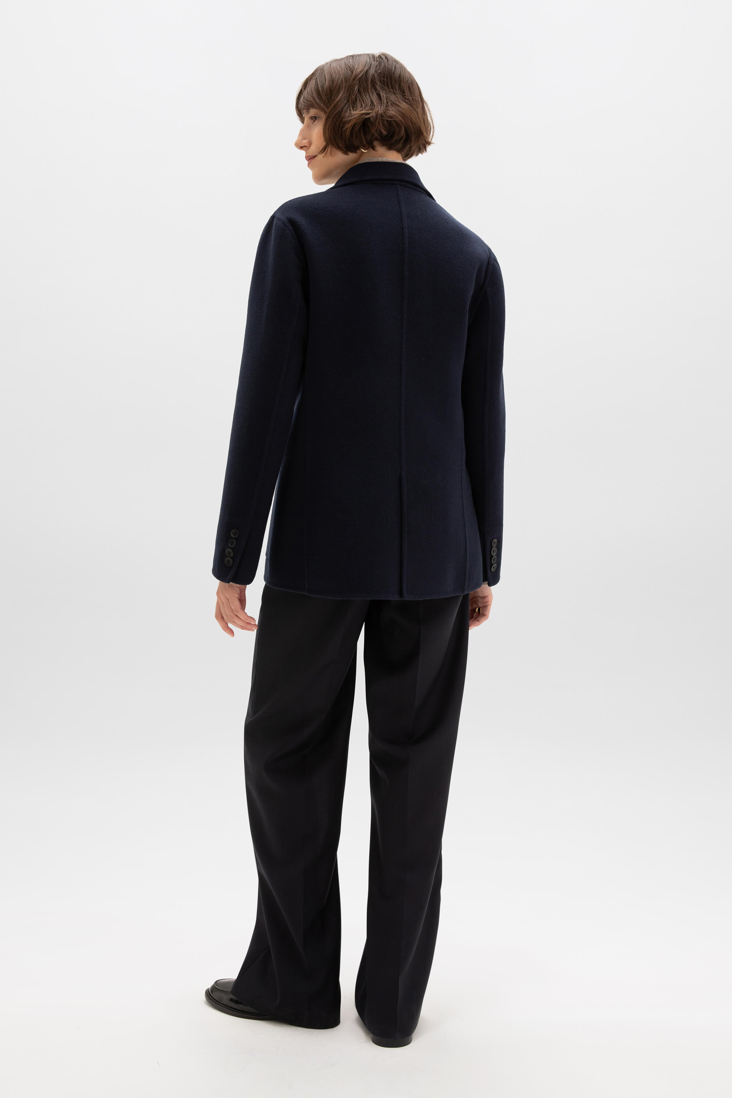 Classic Navy Cashmere Blazer - 3