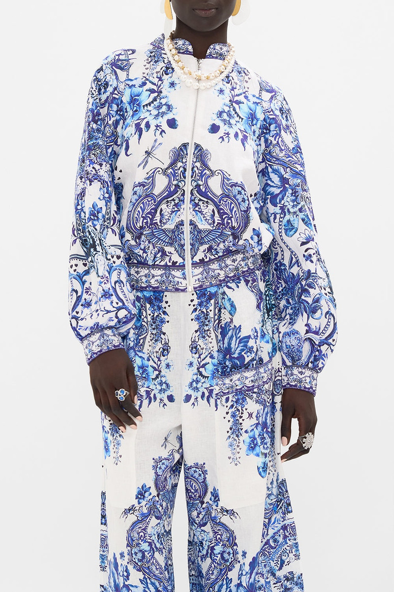 BOMBER JACKET WITH SHIRRED CUFF 5