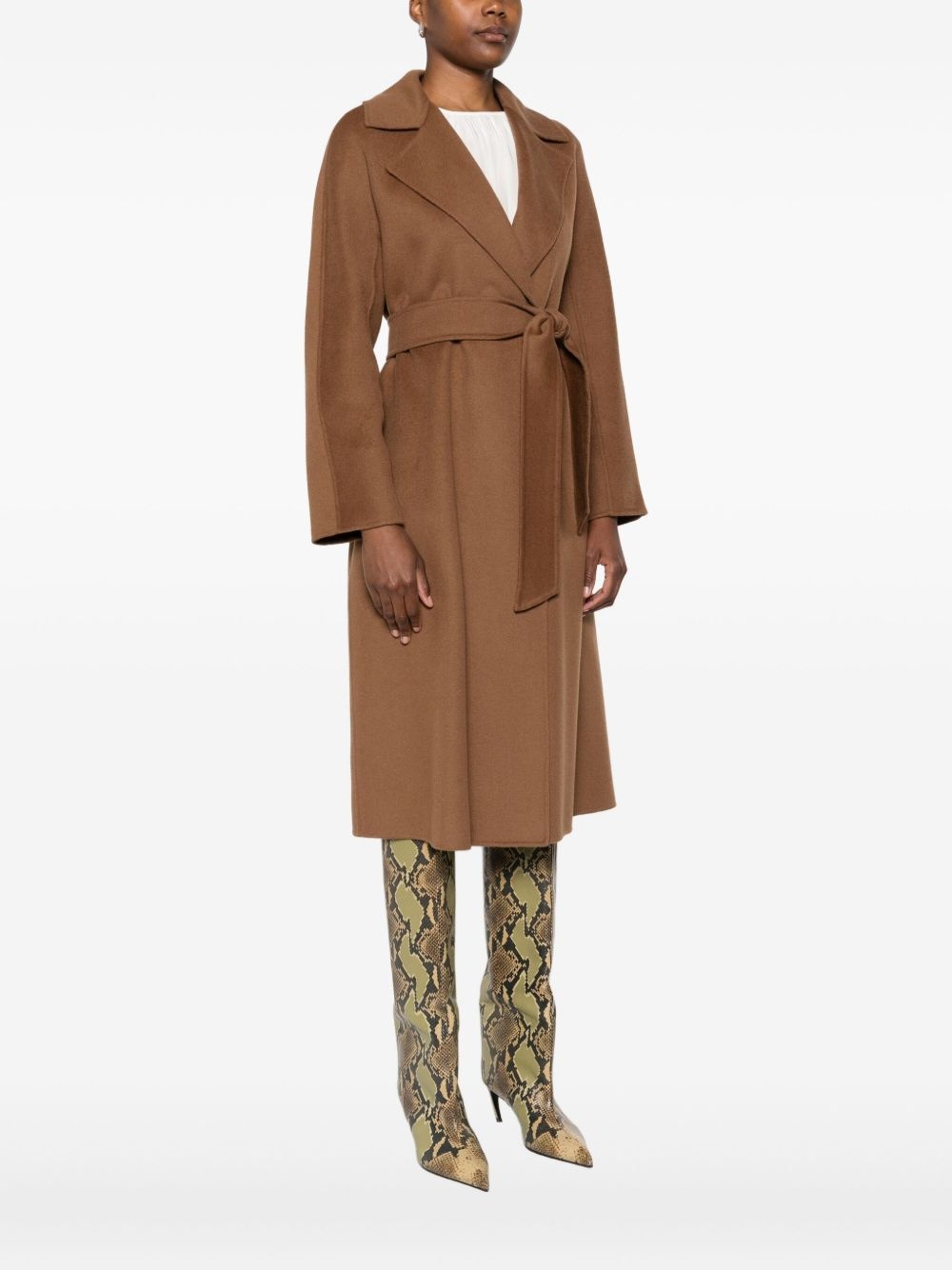 belted wrap coat - 3