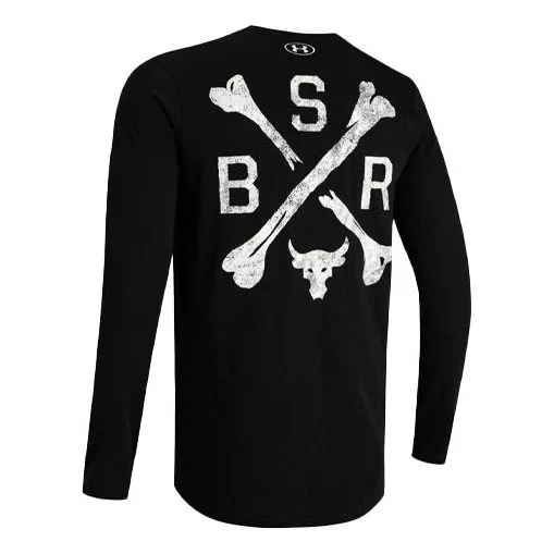 Under Armour Project Rock BSR Long Sleeve Logo Shirt 'Black' 1357194-001 - 1