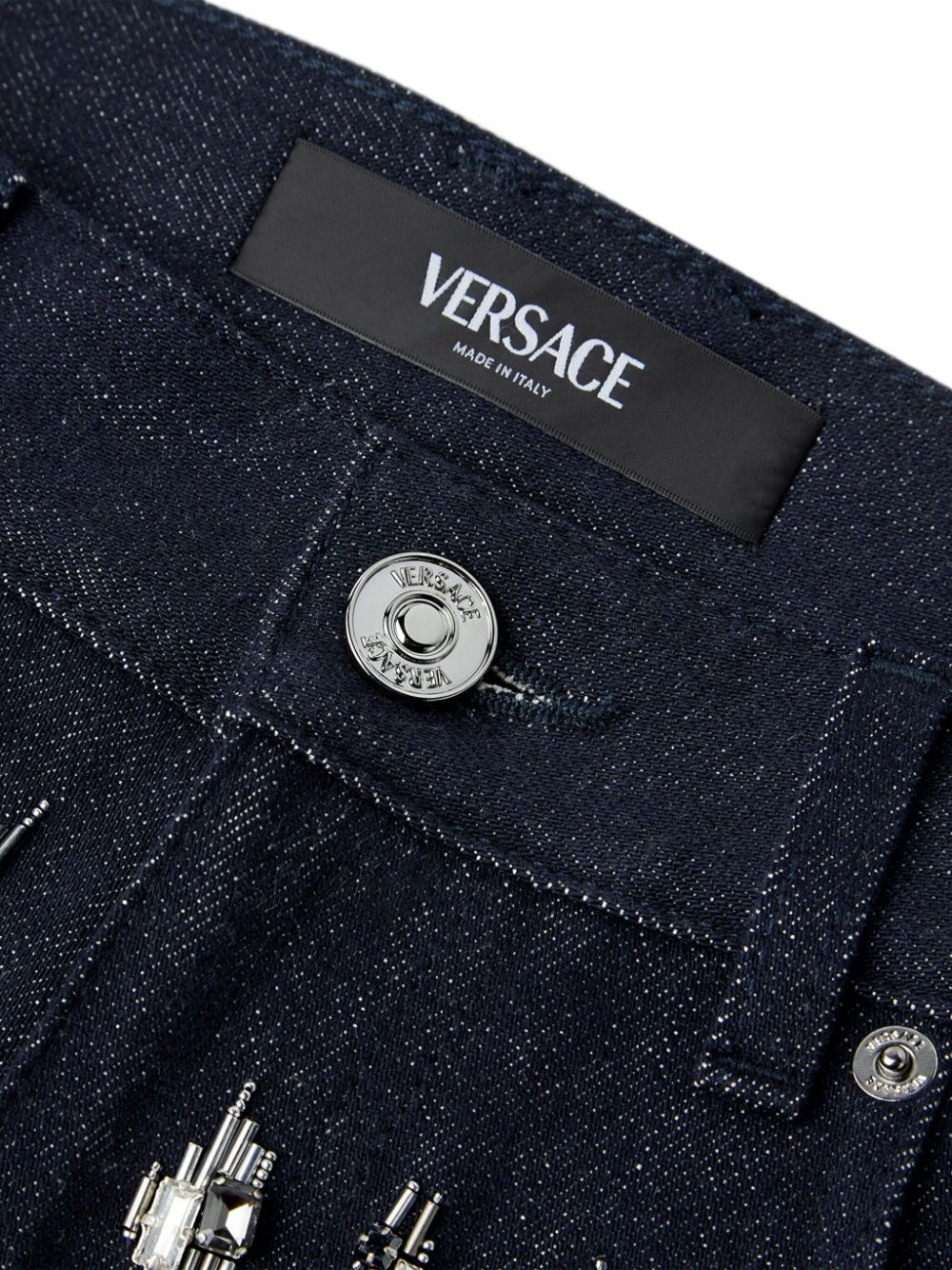 crystal-embellished jeans - 3
