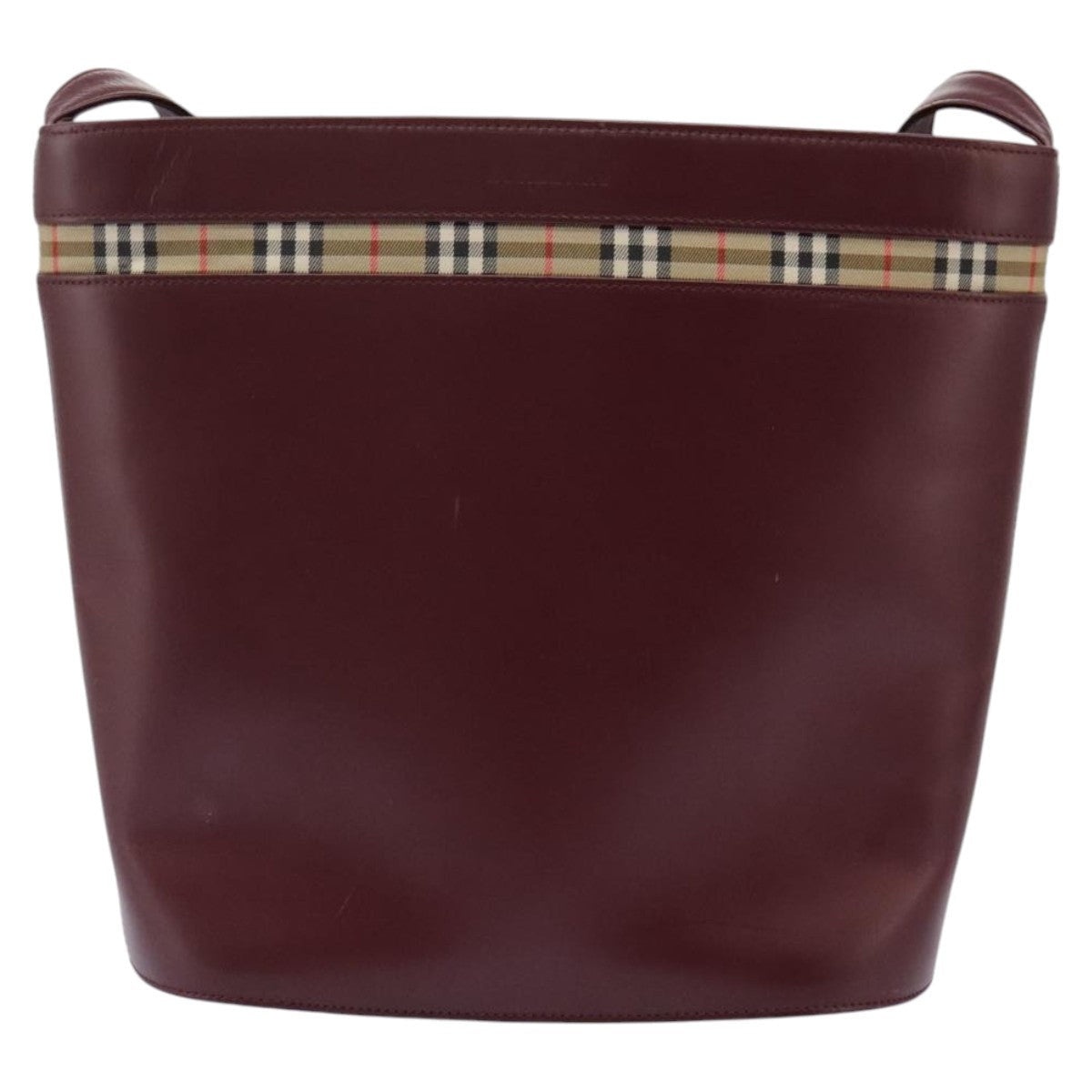 Burberry Shoulder Bag Leather Bordeaux Silver - 2