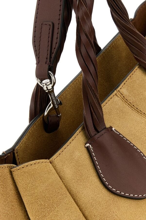 【送料&関税込】J.W. Anderson Beige Suede Small Punch Handba JW Anderson Small Punch Suede Shoulder Bag | Nordstromrack