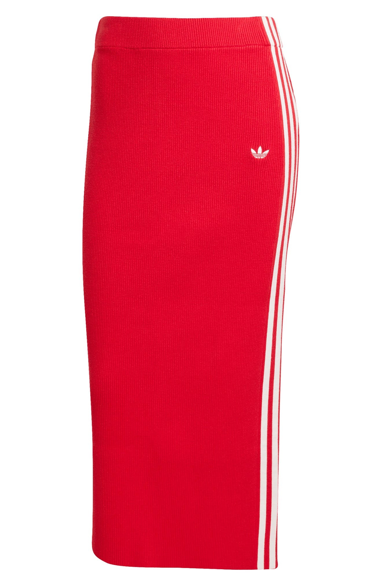 adidas 3-Stripes Midi Skirt in Better Scarlet at Nordstrom - 4