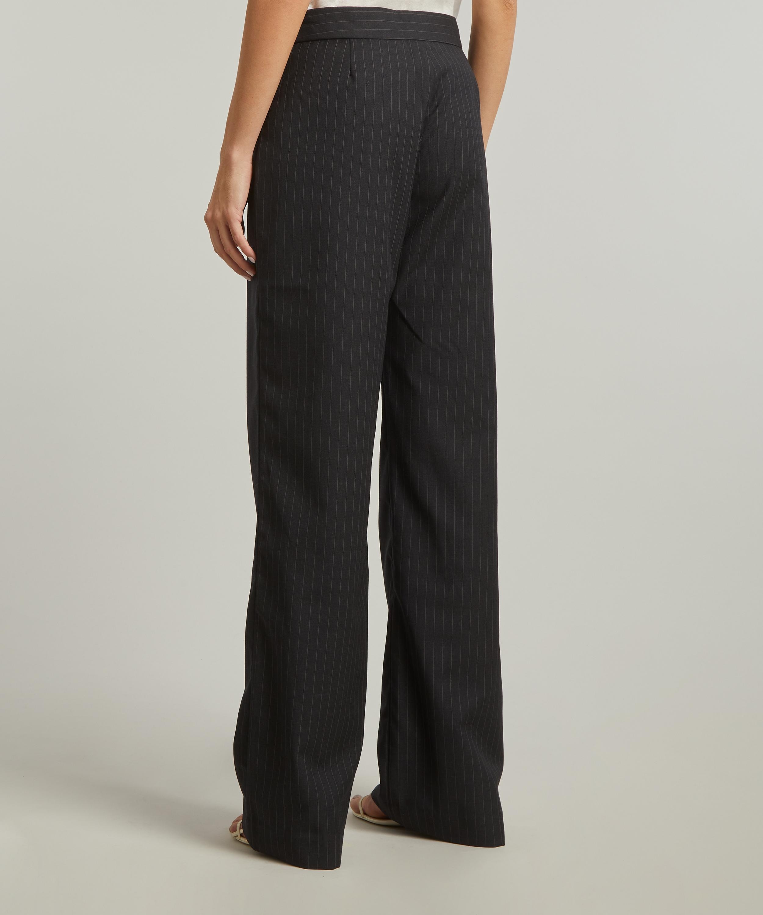 ST. AGNI Deconstructed Pinstripe Trousers | REVERSIBLE