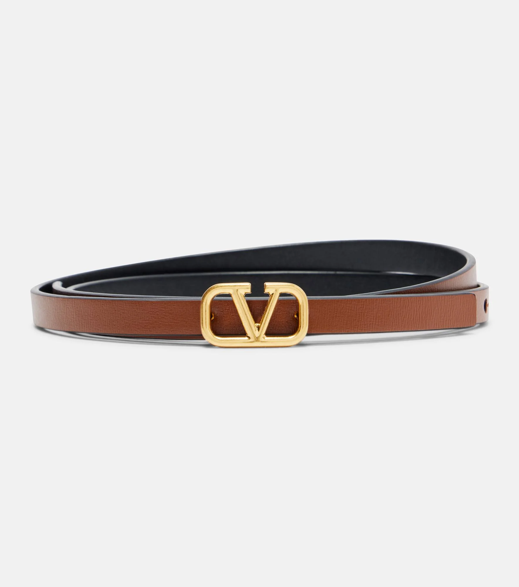 VLogo leather belt - 1
