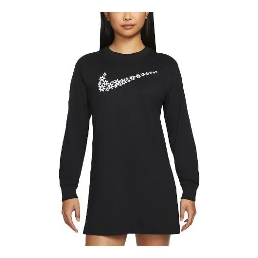 (WMNS) Nike AS W Nike Sportswear LS DRESS SPRT DAISY Black DM6318-010 - 1