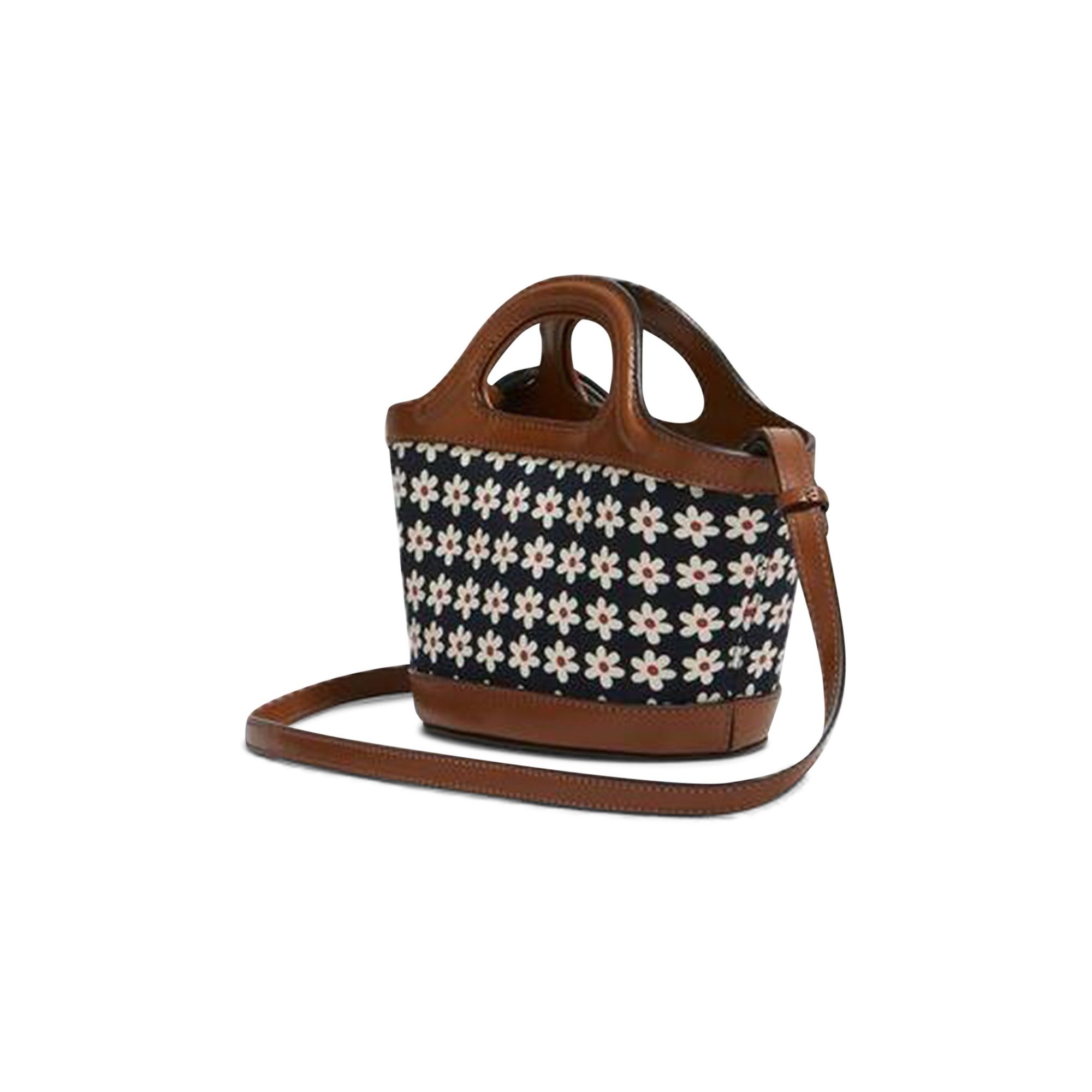 Marni Black Canvas Tropicalia Micro Bag With Daisy Print 'Red/White/Black' - 2