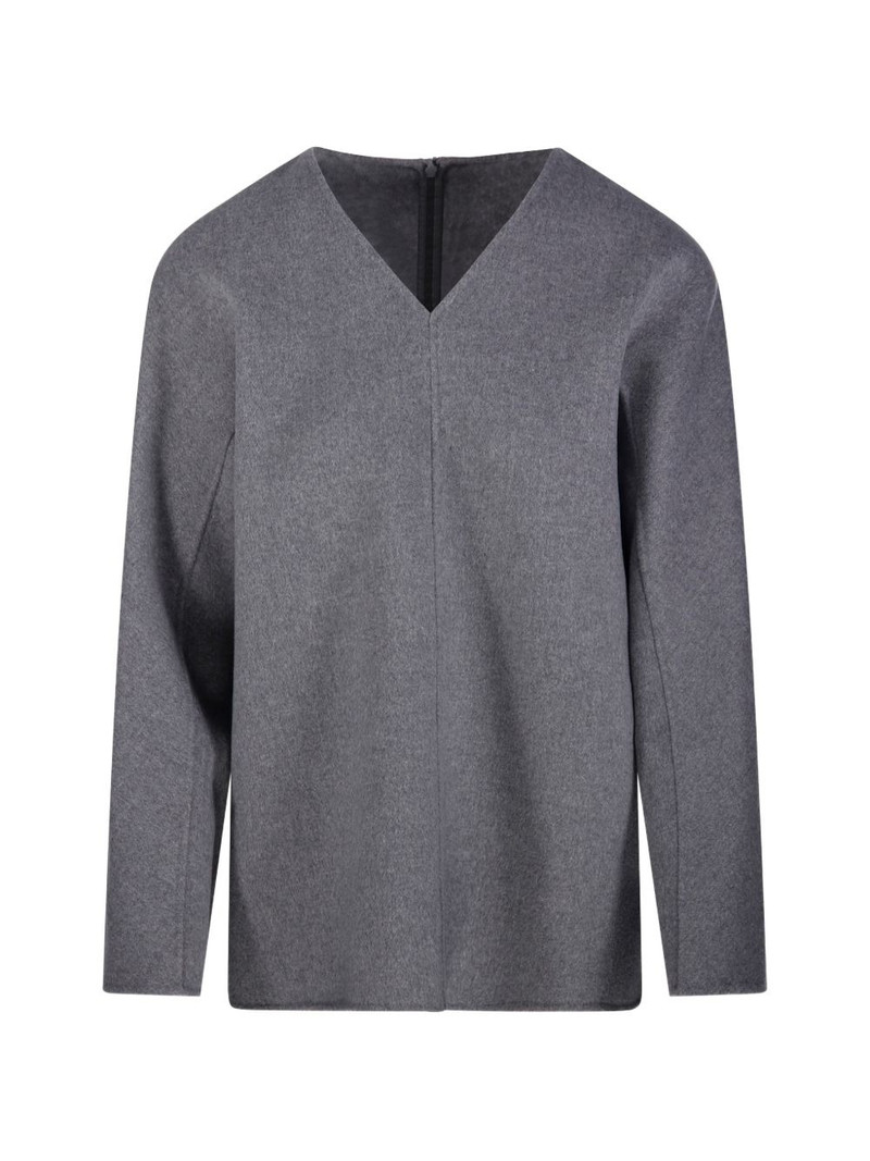 V-neck wool blouse 1