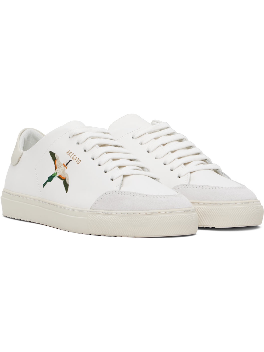 White & Beige Clean 90 B Bird Sneakers - 4