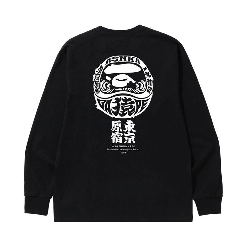 A BATHING APE® BAPE Japan Culture Daruma Long-Sleeve Tee 'Black' outlook
