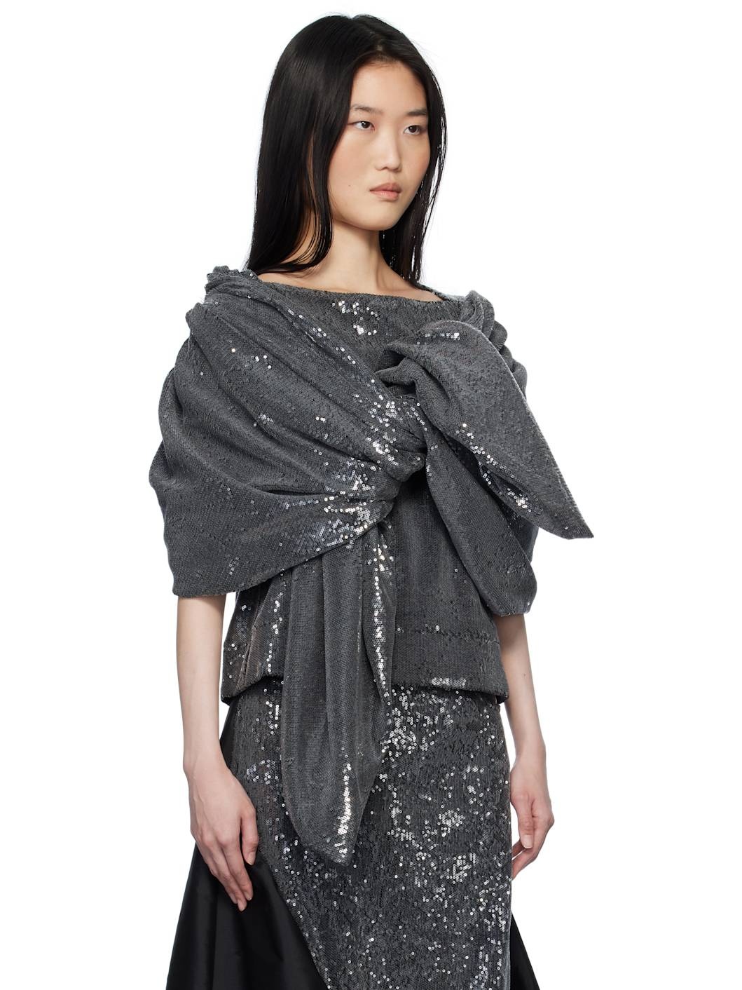 SSENSE Exclusive Silver Castana Blouse - 2