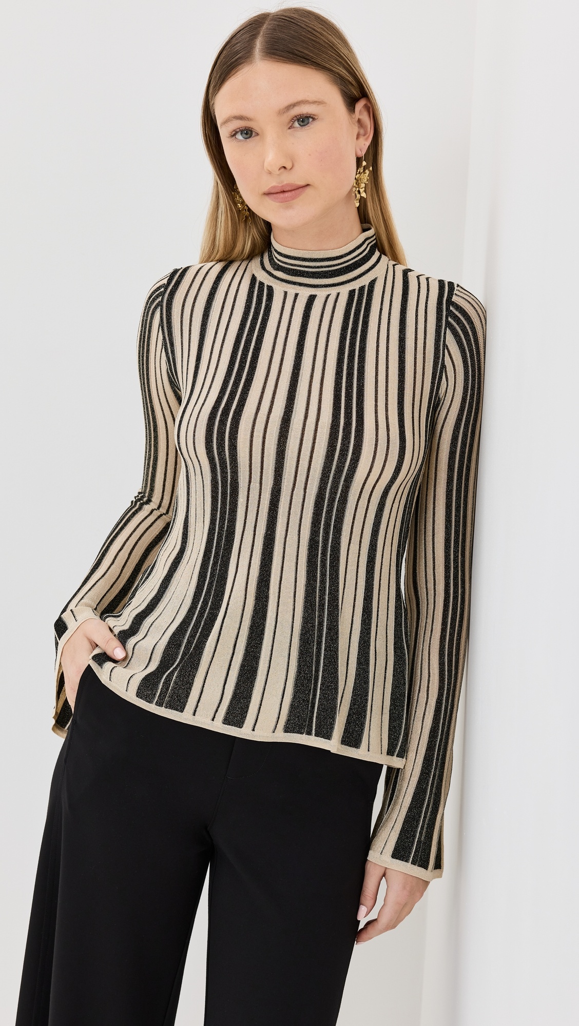 Illustration Mouline Metallic Stripe Top - 6