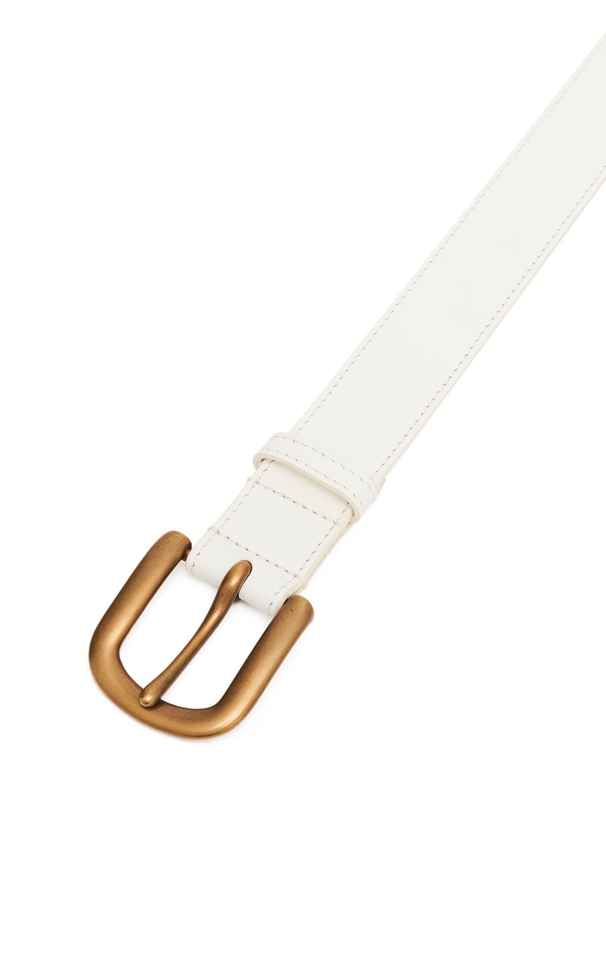 Sam Belt in White Leather - 3