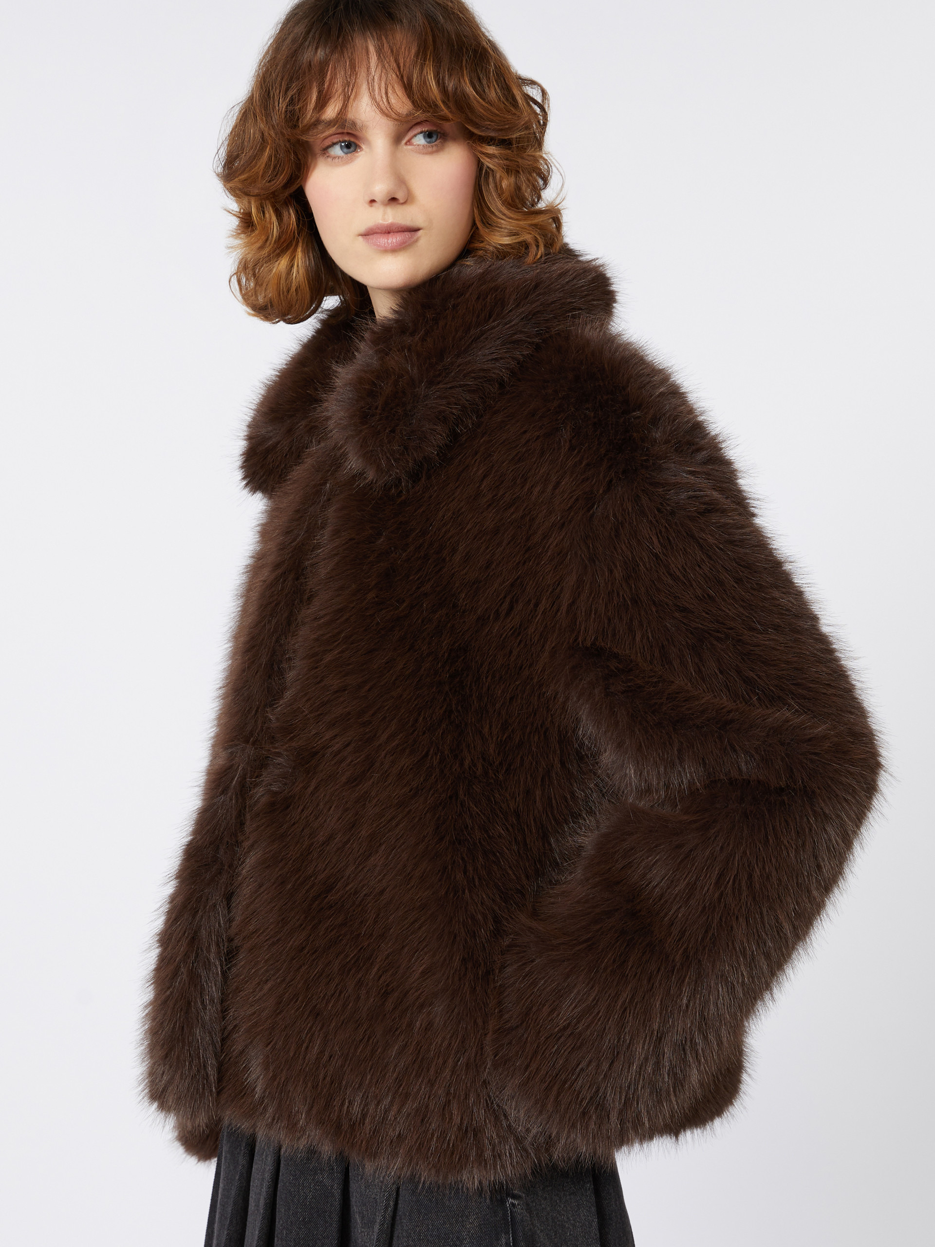 BRENTA1234 Soft-feel cropped jacket - 5
