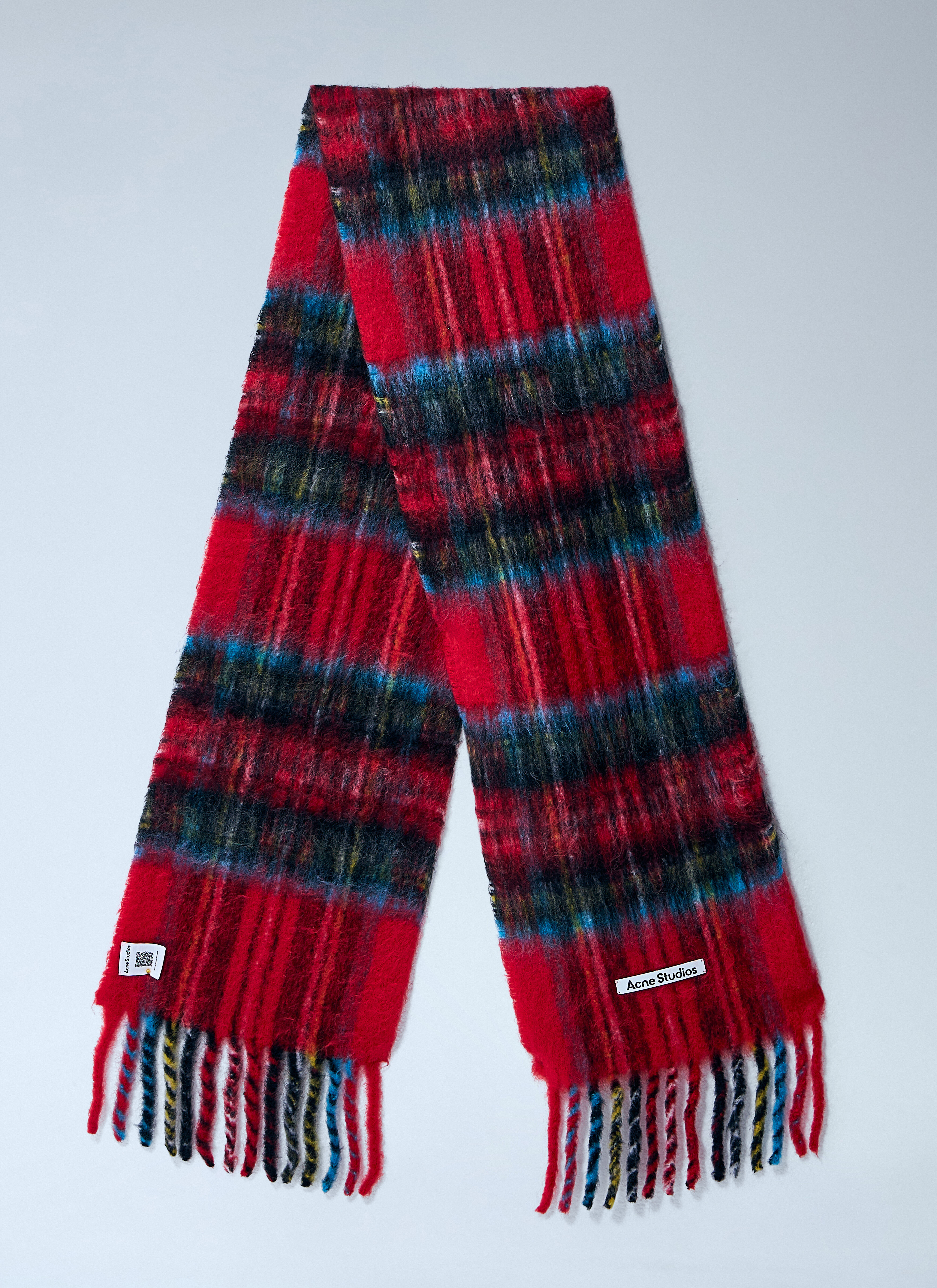 Mohair Checked Scarf - 2
