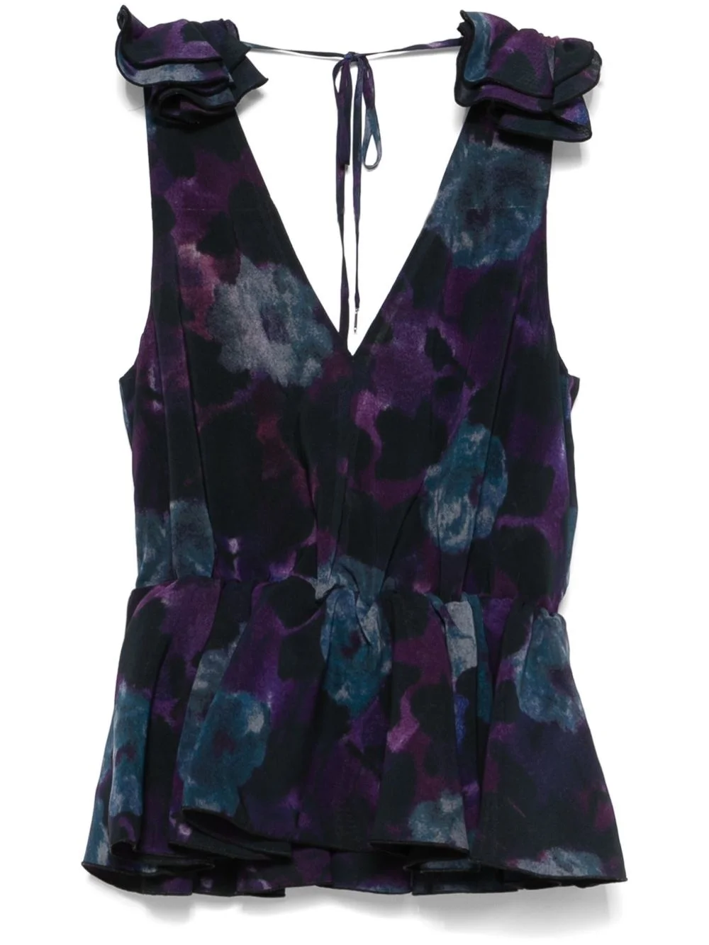 chiffon ruffle top - 1