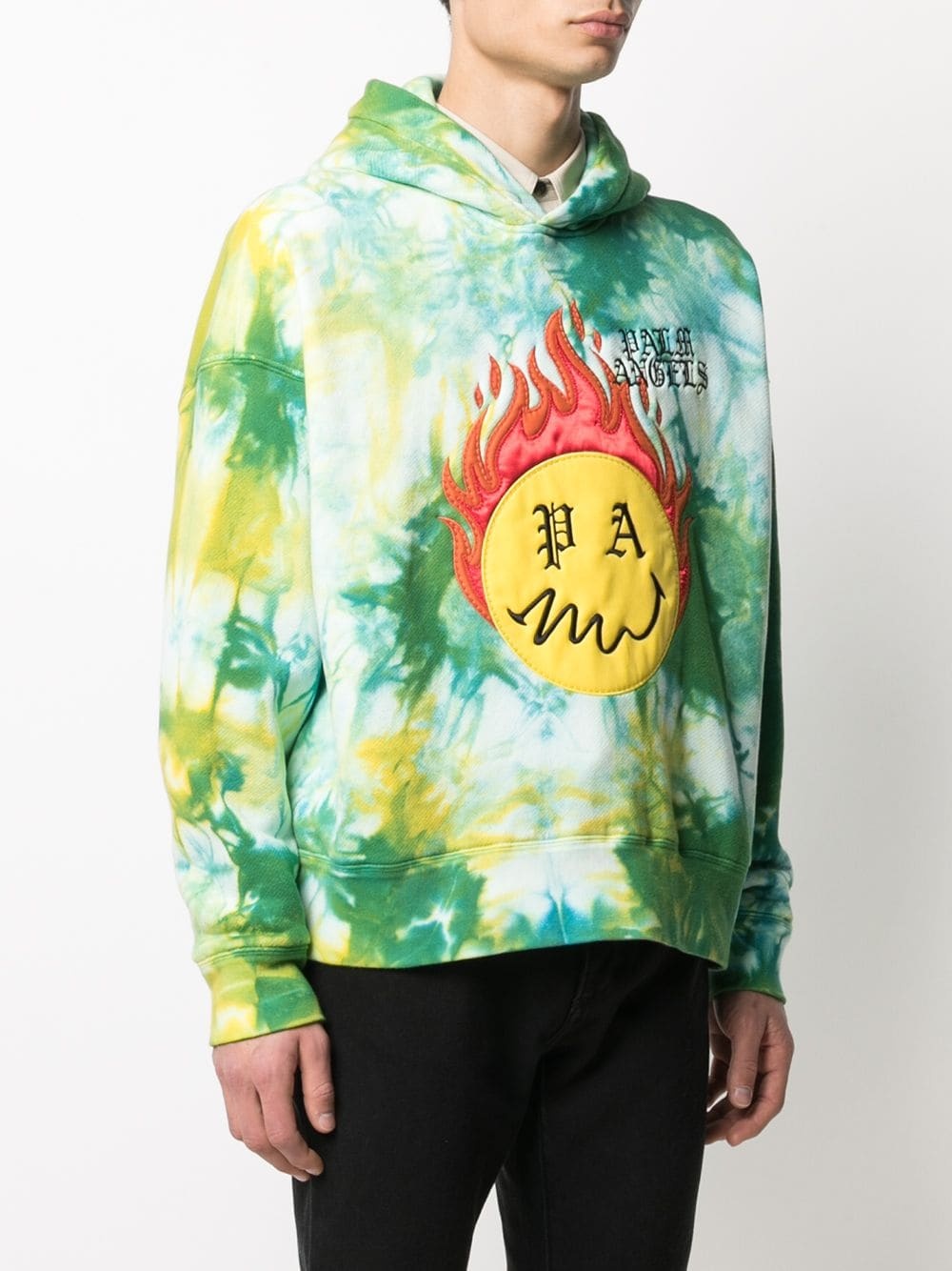 Burning Head tie-dye hoodie - 3