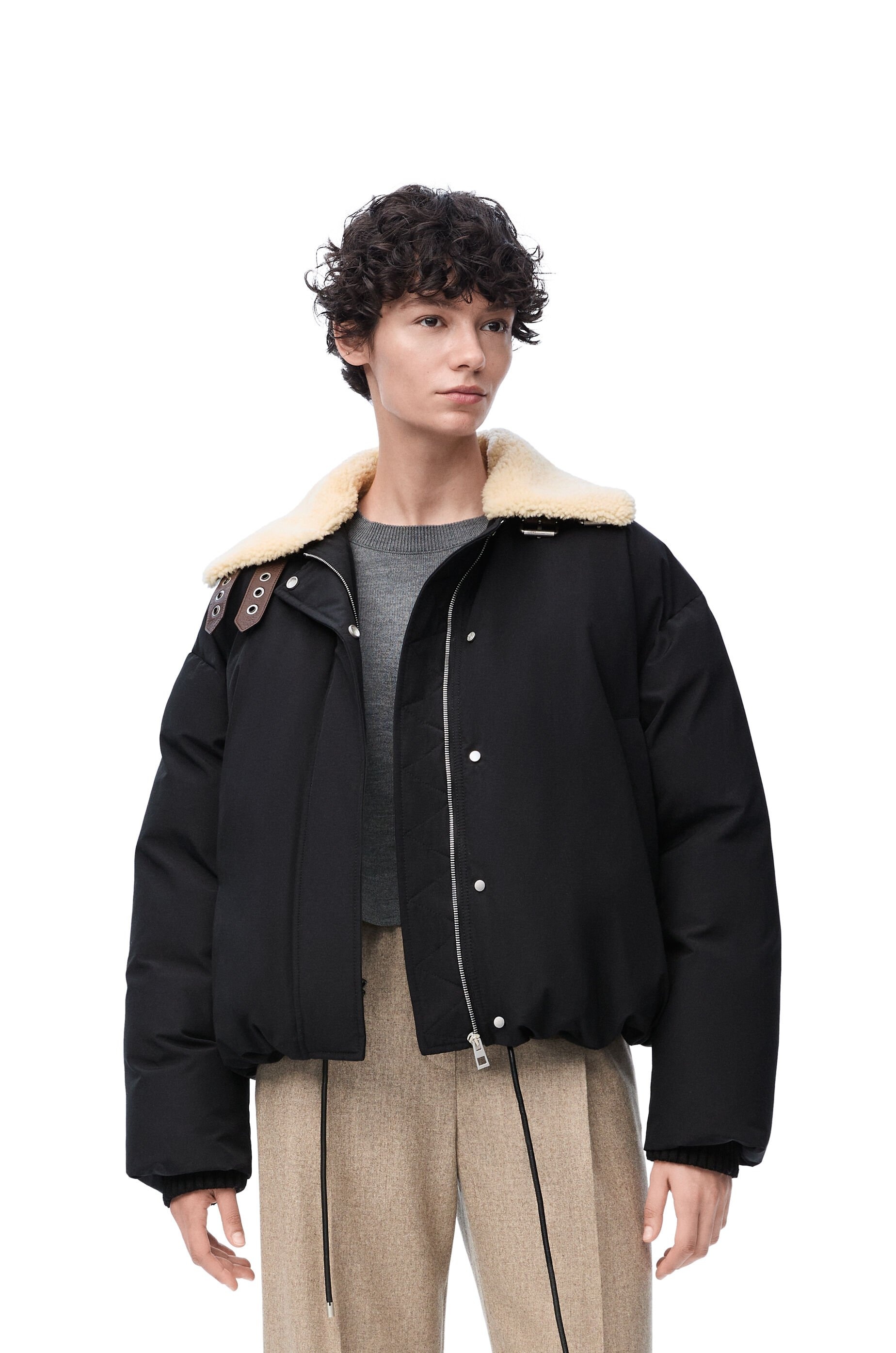Puffer jacket in technical cotton blend - 3