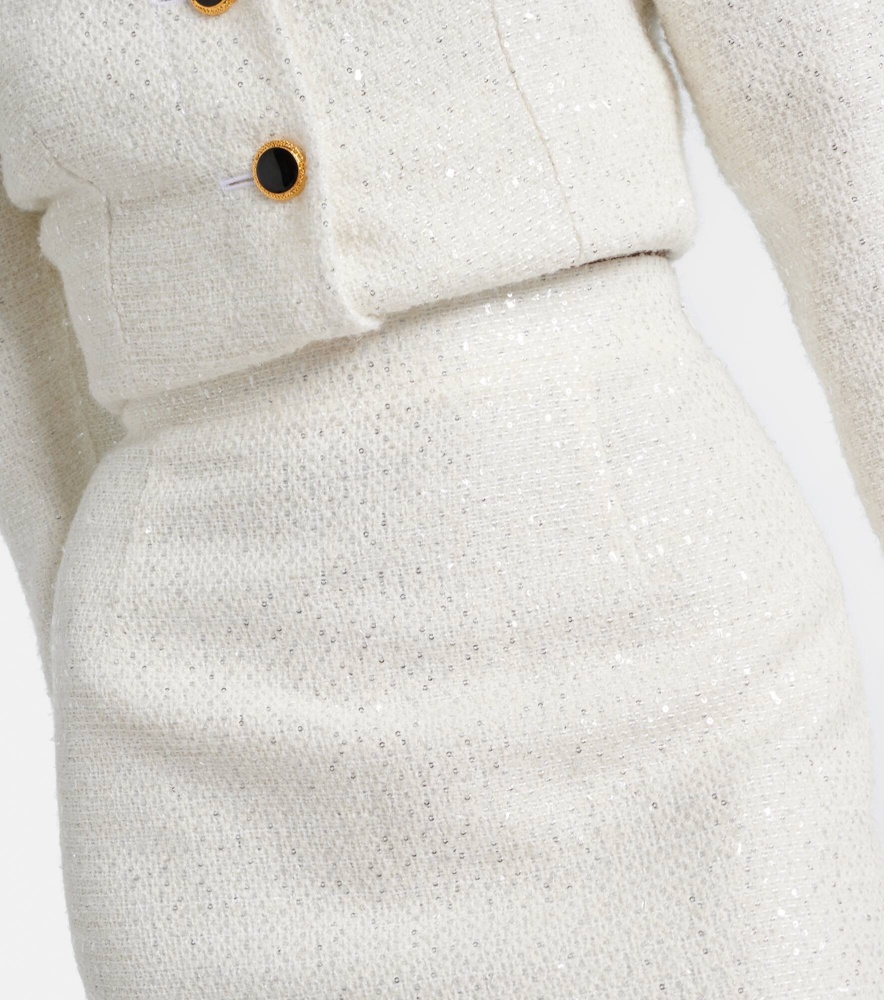Sequined tweed midi skirt - 4