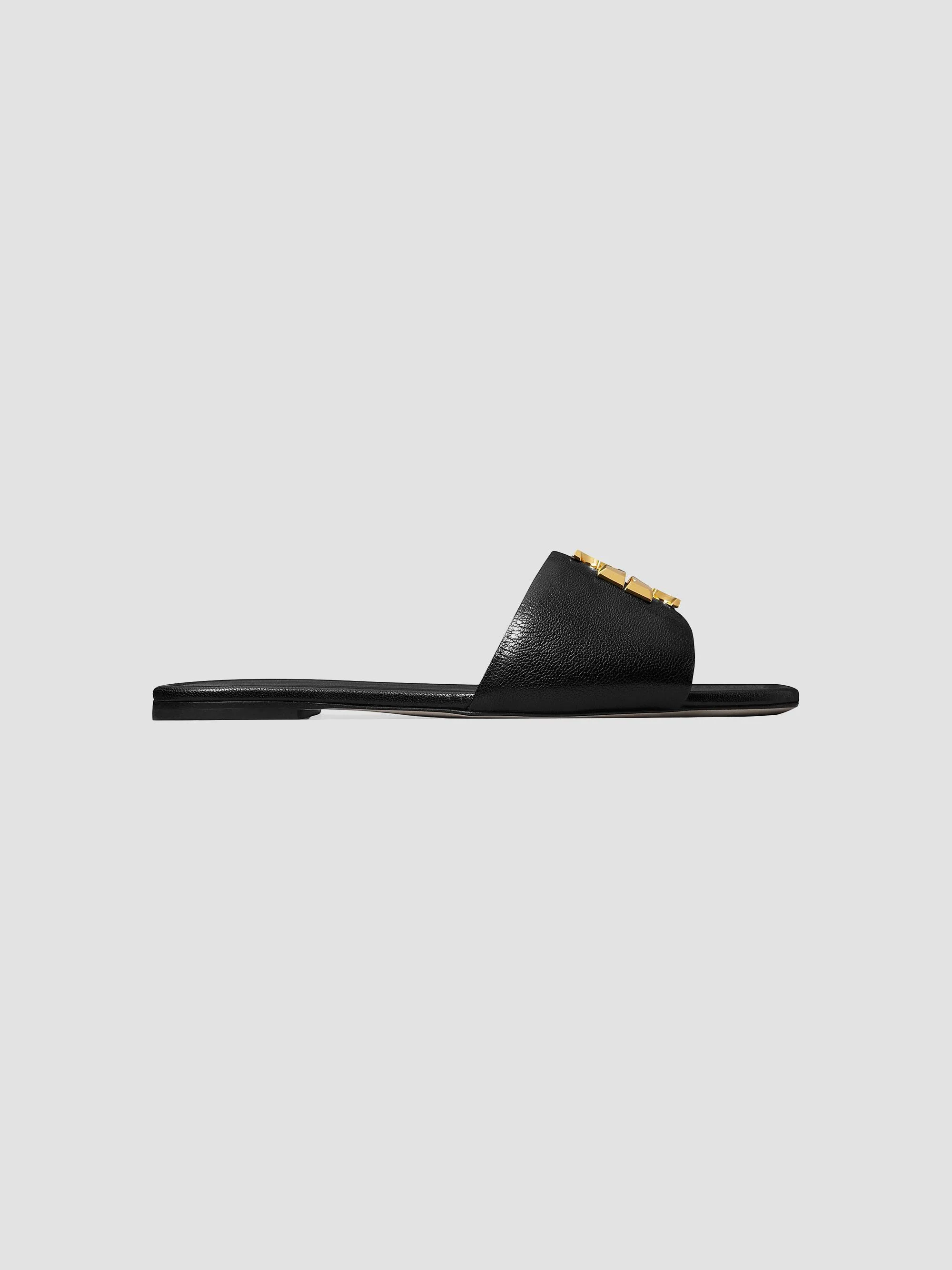 Women's Eleanor Leather Slip-On Sandals - Perfect Black - 1