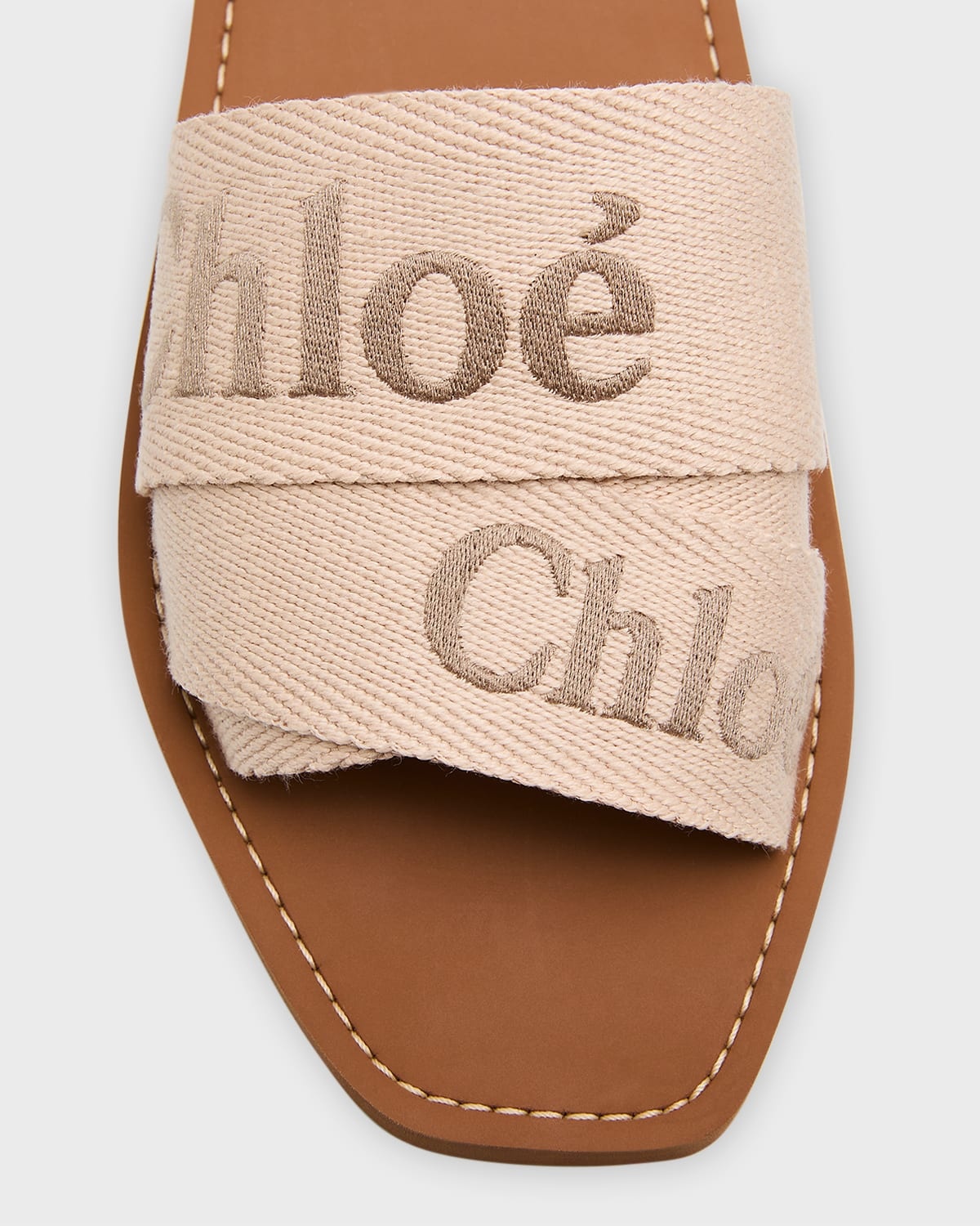 x High Summer Woody Embroidered Logo Flat Sandals - 5