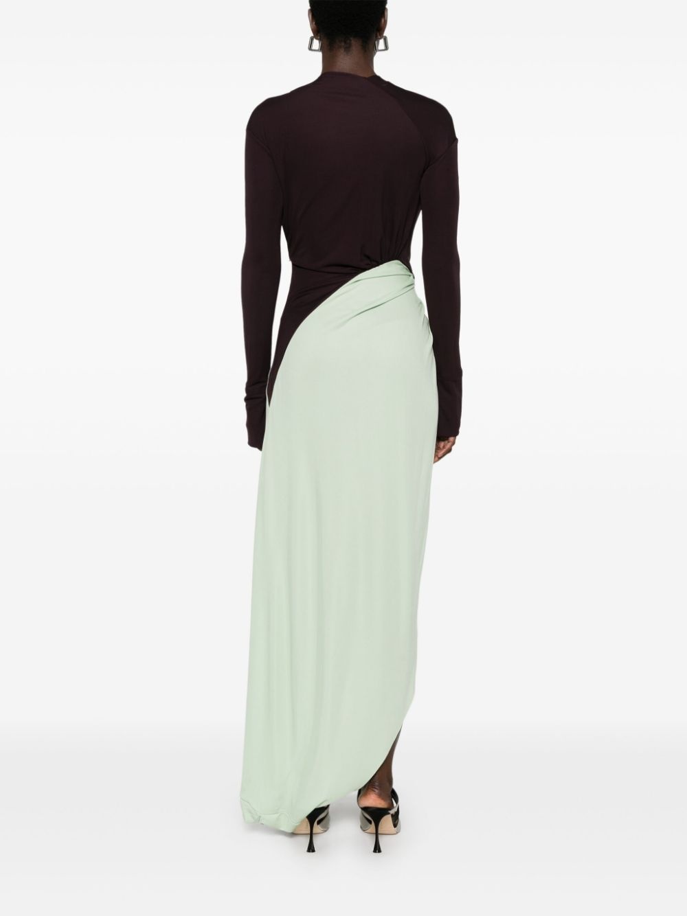 knot-detail jersey gown - 4