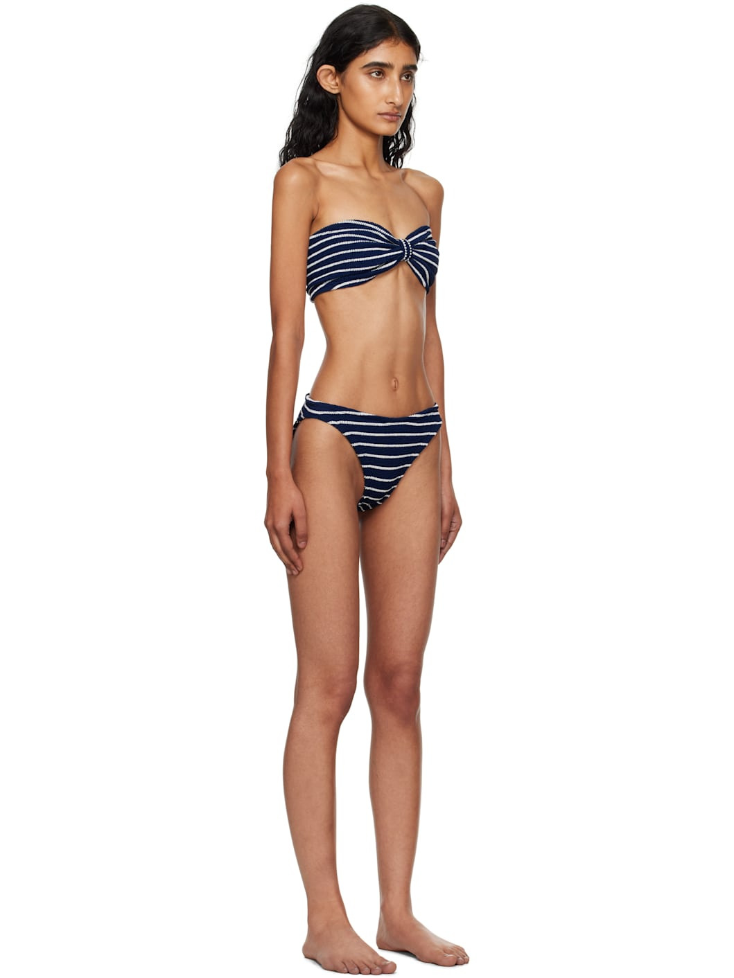 Navy & White Jean Bikini - 2