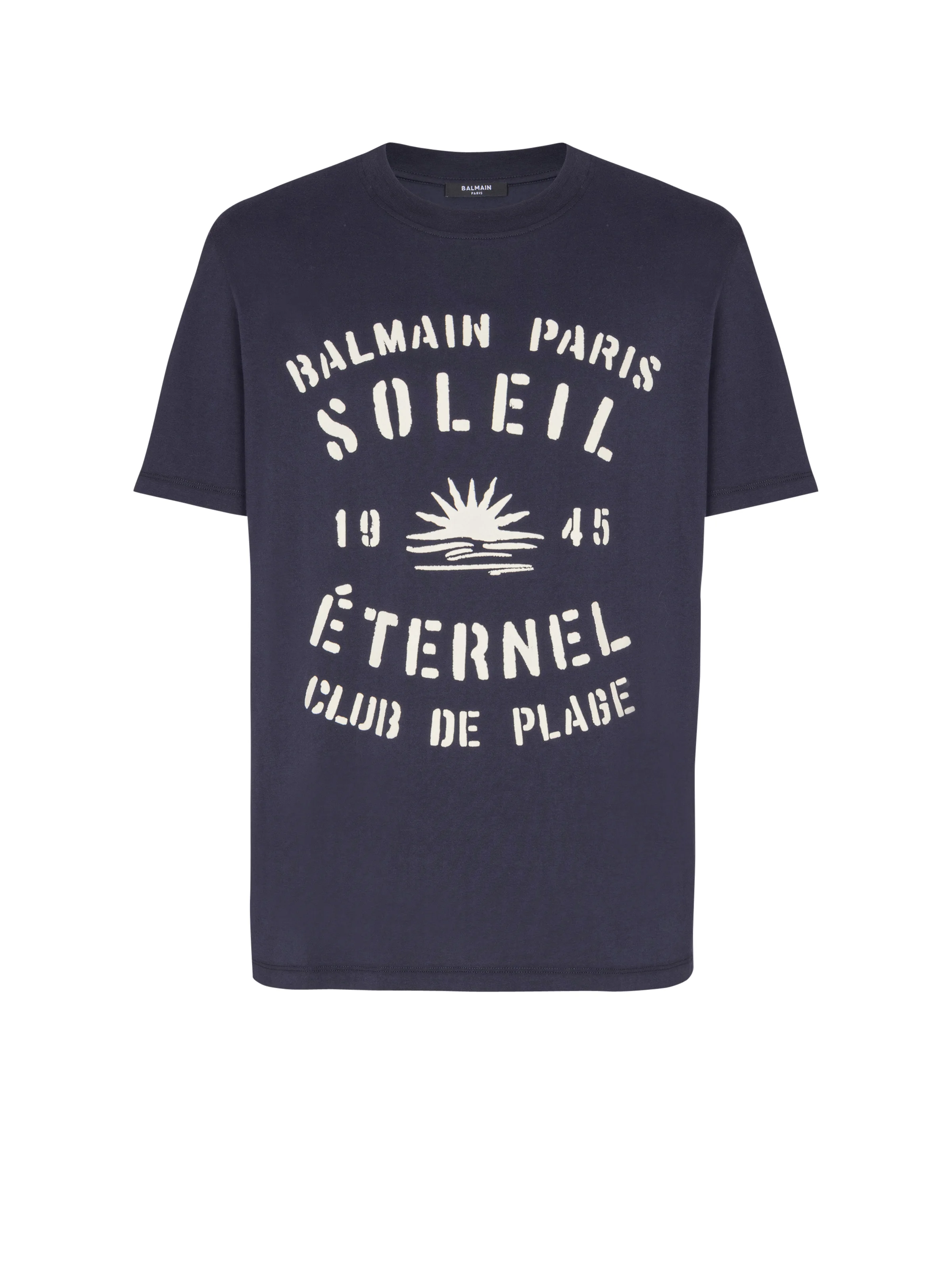 Flocked Balmain Soleil T-shirt - 1