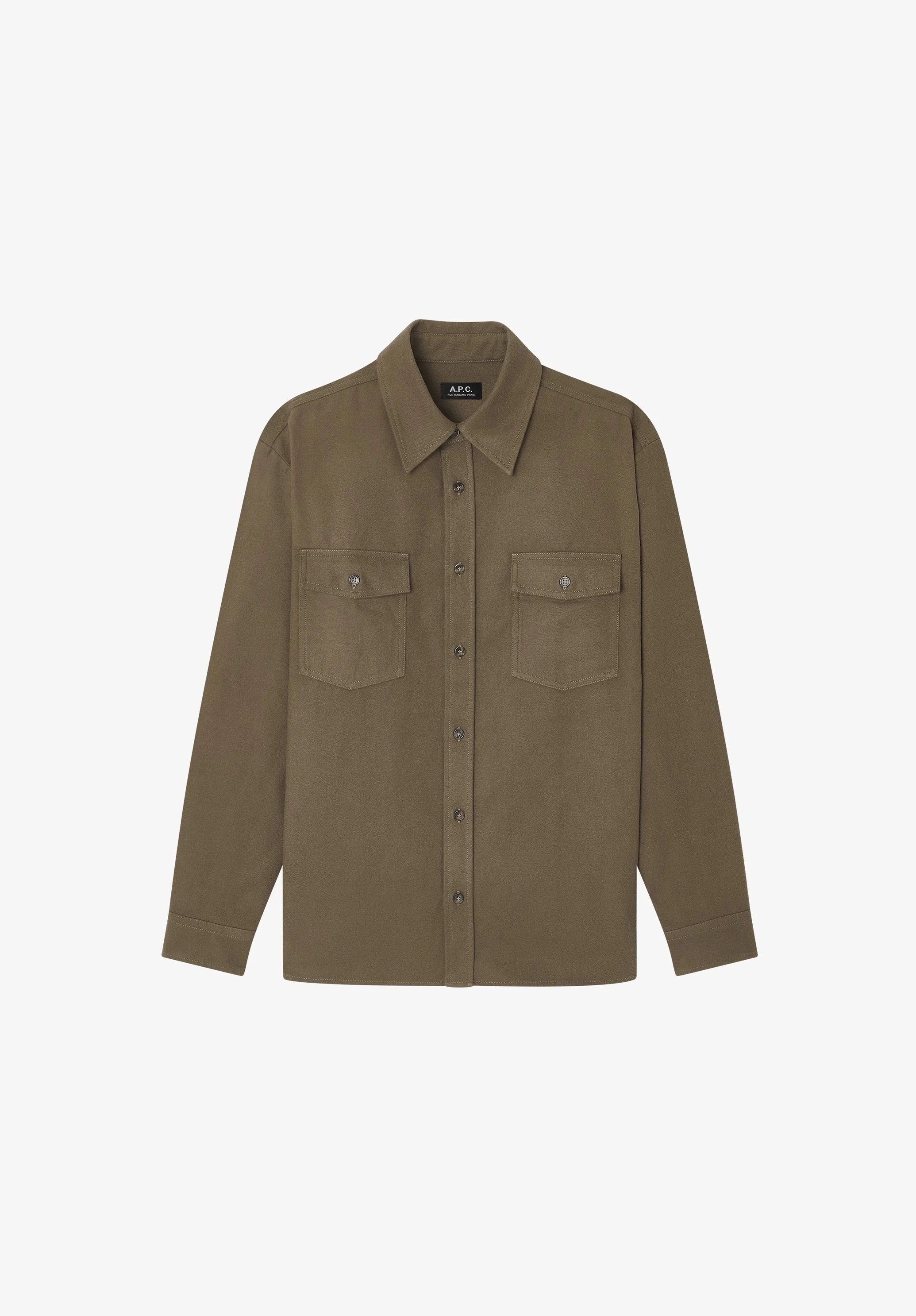SOLID-COLOUR COTTON OVERSHIRT - 1
