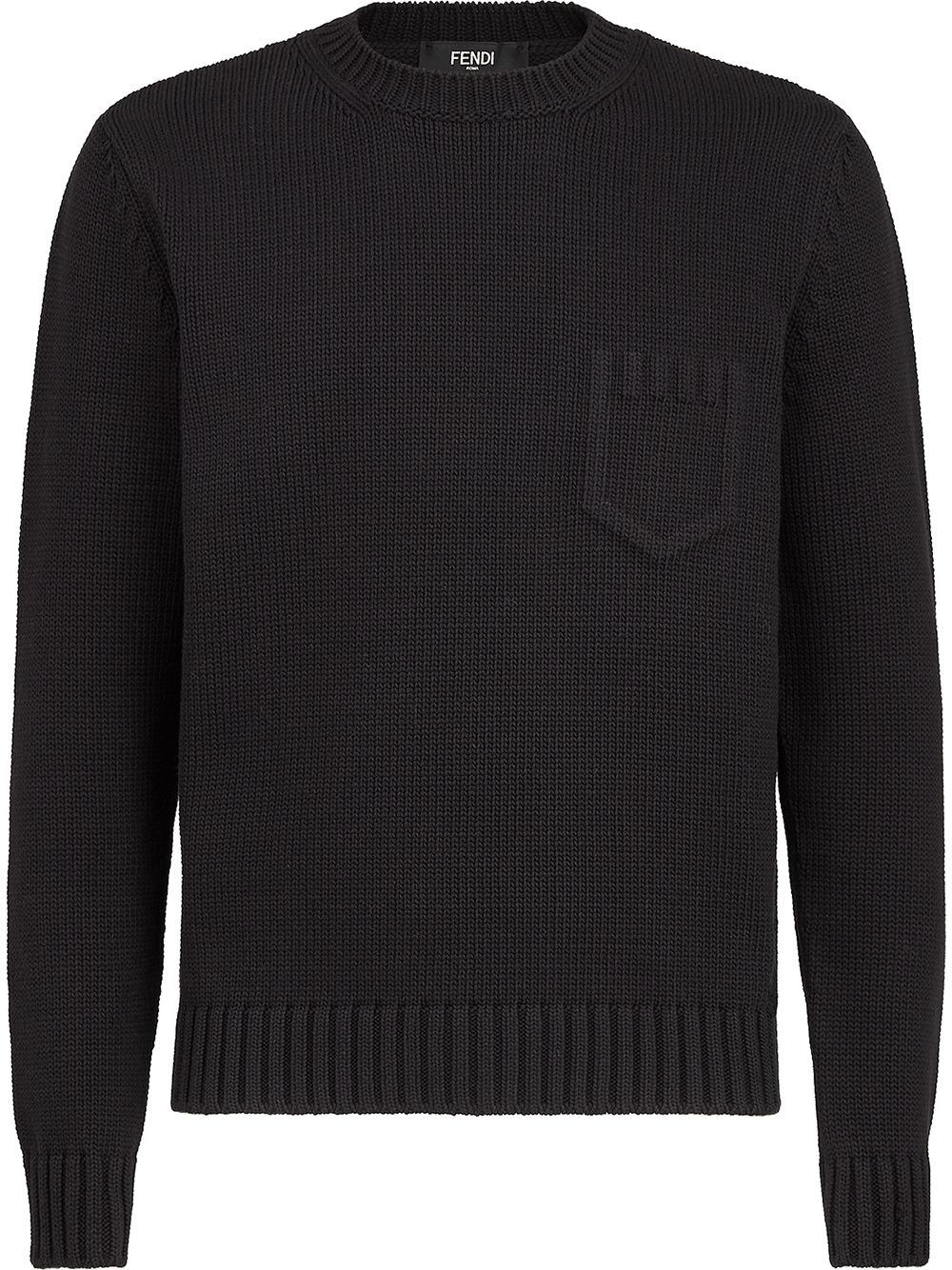 embossed logo crew-neck jumper - 1