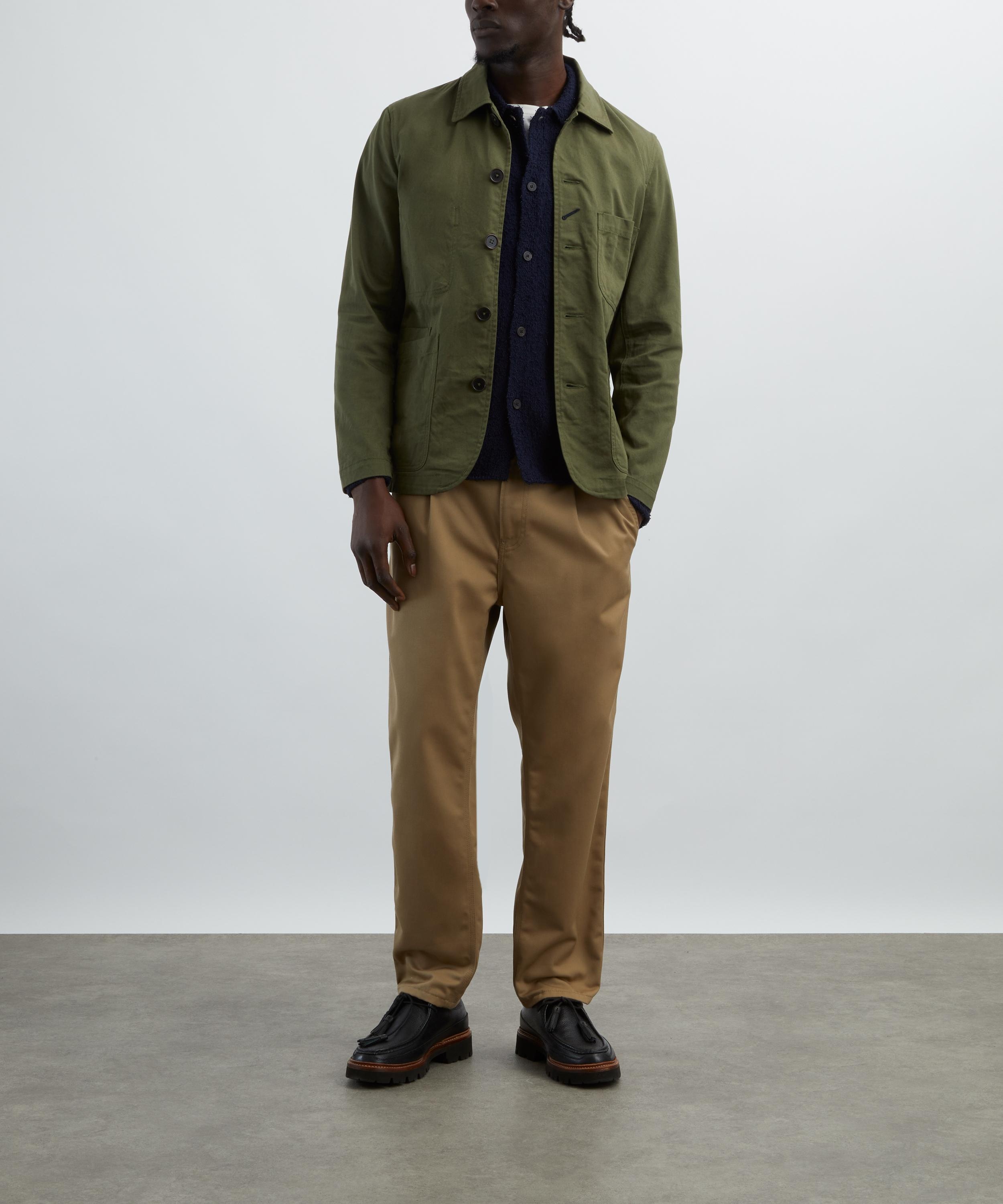 Light Olive Twill Bakers Jacket - 2