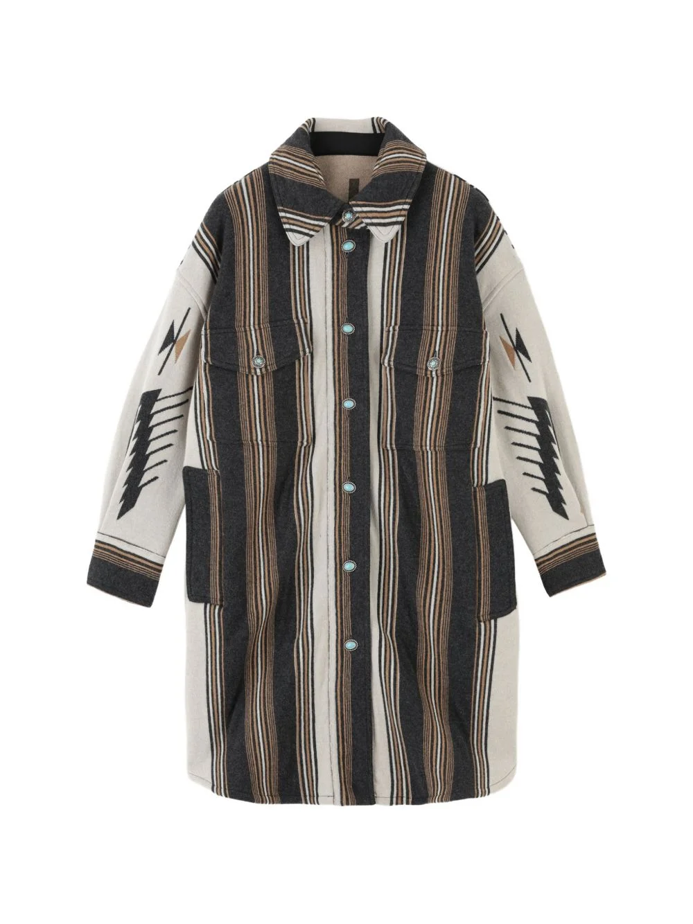 Leslie oversized pattern coat - 1