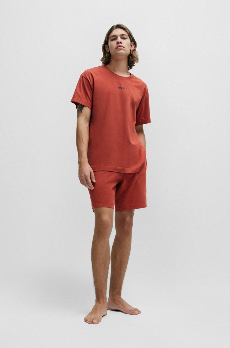 HUGO STRETCH-COTTON PAJAMA SHORTS WITH LOGO WAISTBAND outlook