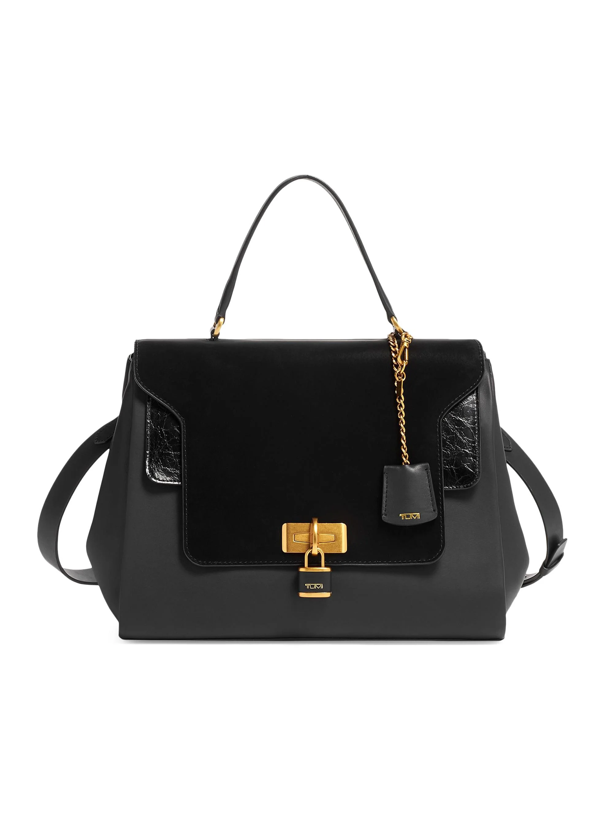 Men's Arona Textured Satchel - Black - 1