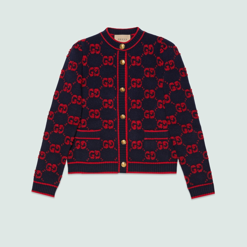 GG wool bouclé jacquard cardigan 1