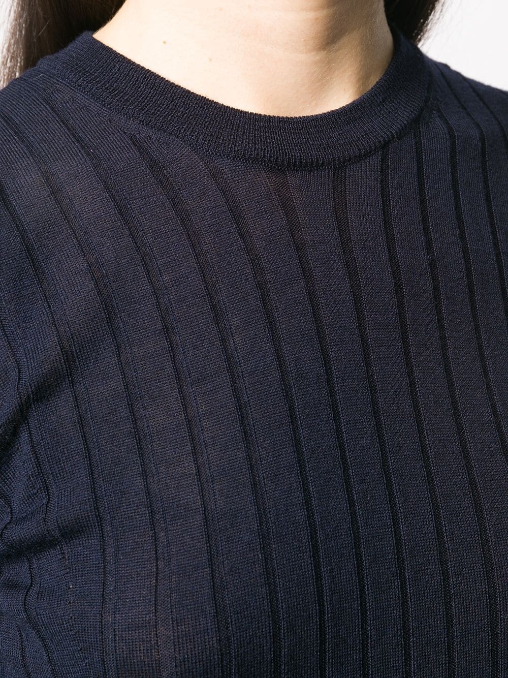 crew neck knitted top - 5