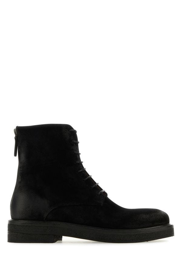 Black suede ankle boots - 1