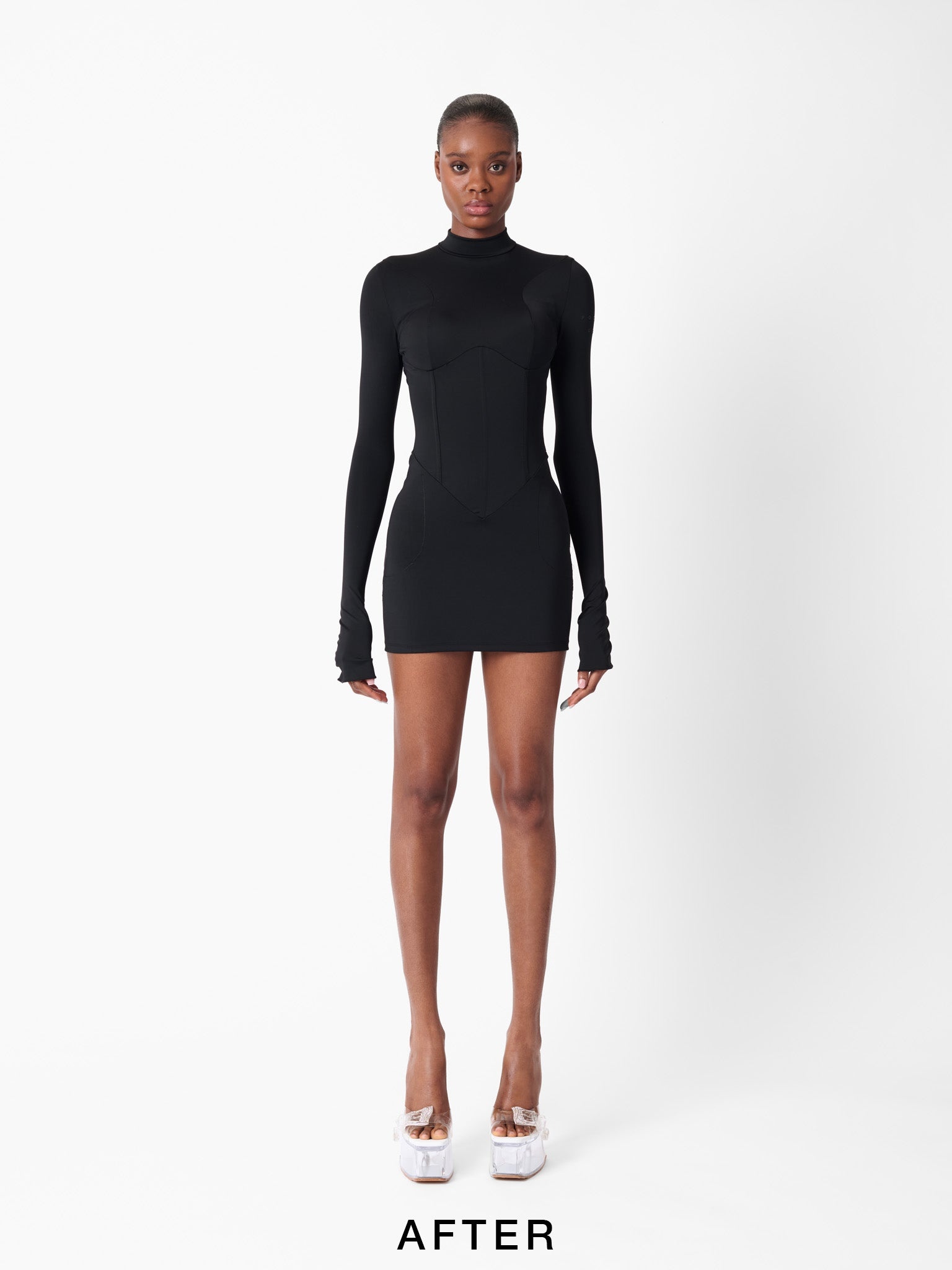 CAT CALL PADDED DRESS BLACK - 10