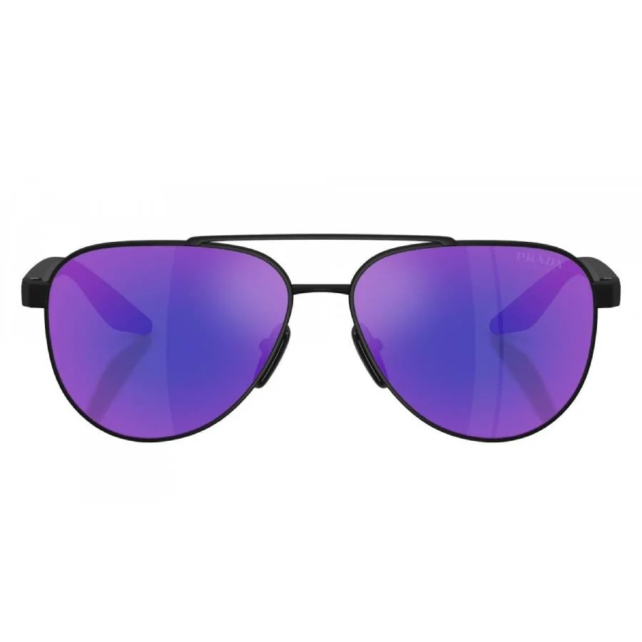 Prada Linea Rossa Dark Blue Mirror Violet Men's Sunglasses PS A52S DG005U 58 - 1