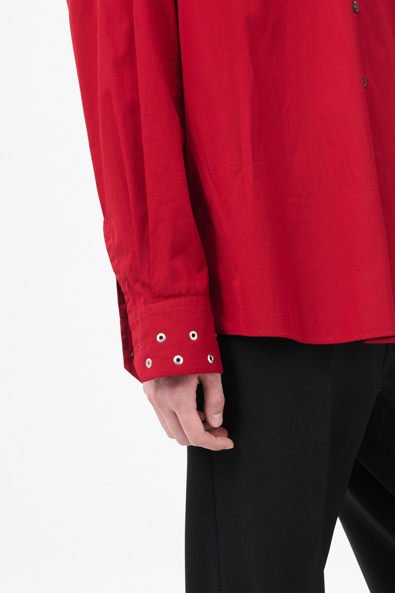 Above Shirt Lipstick Red Super Poplin 5