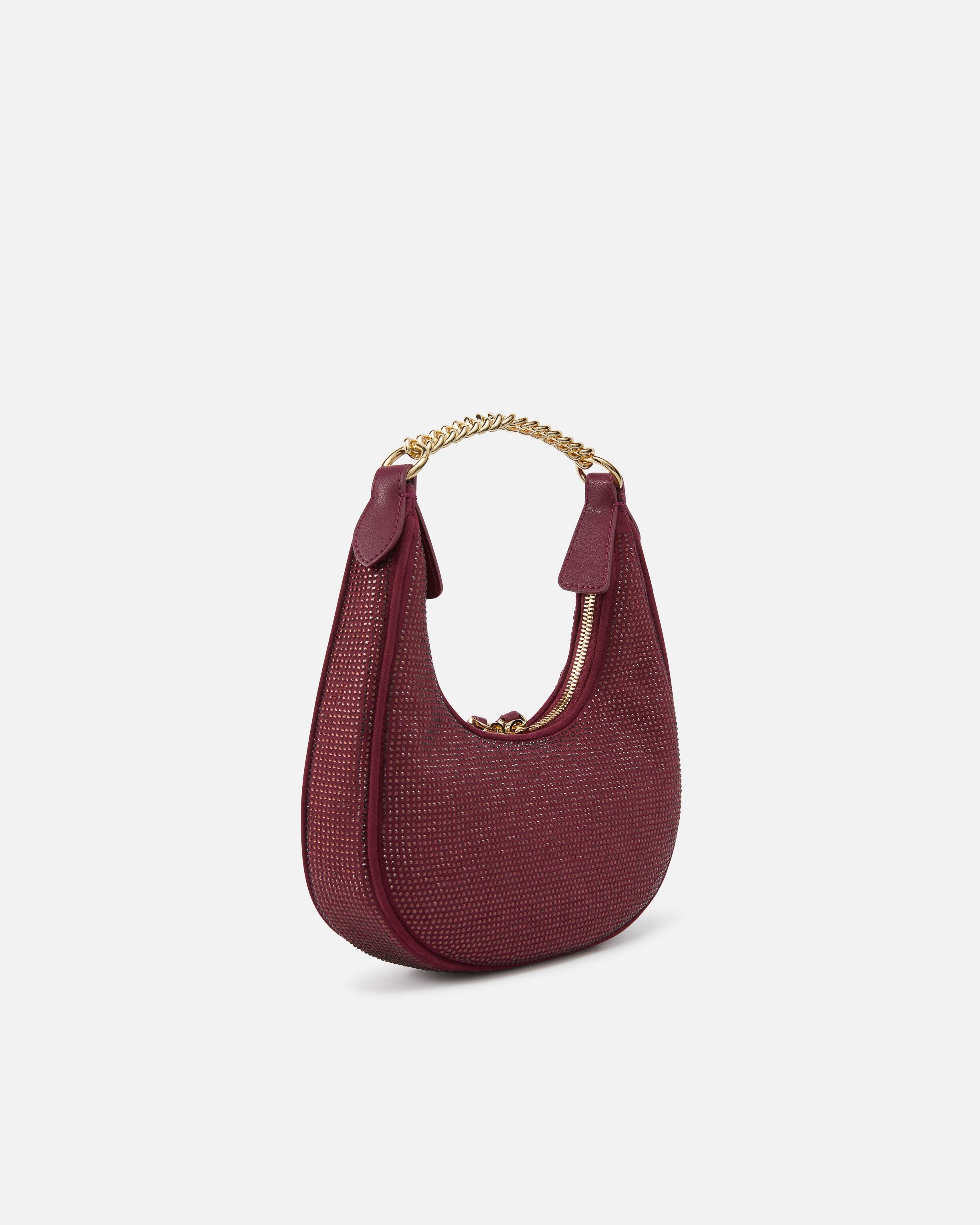 FULLY RHINESTONED MINI BRIOCHE BAG HOBO - 2