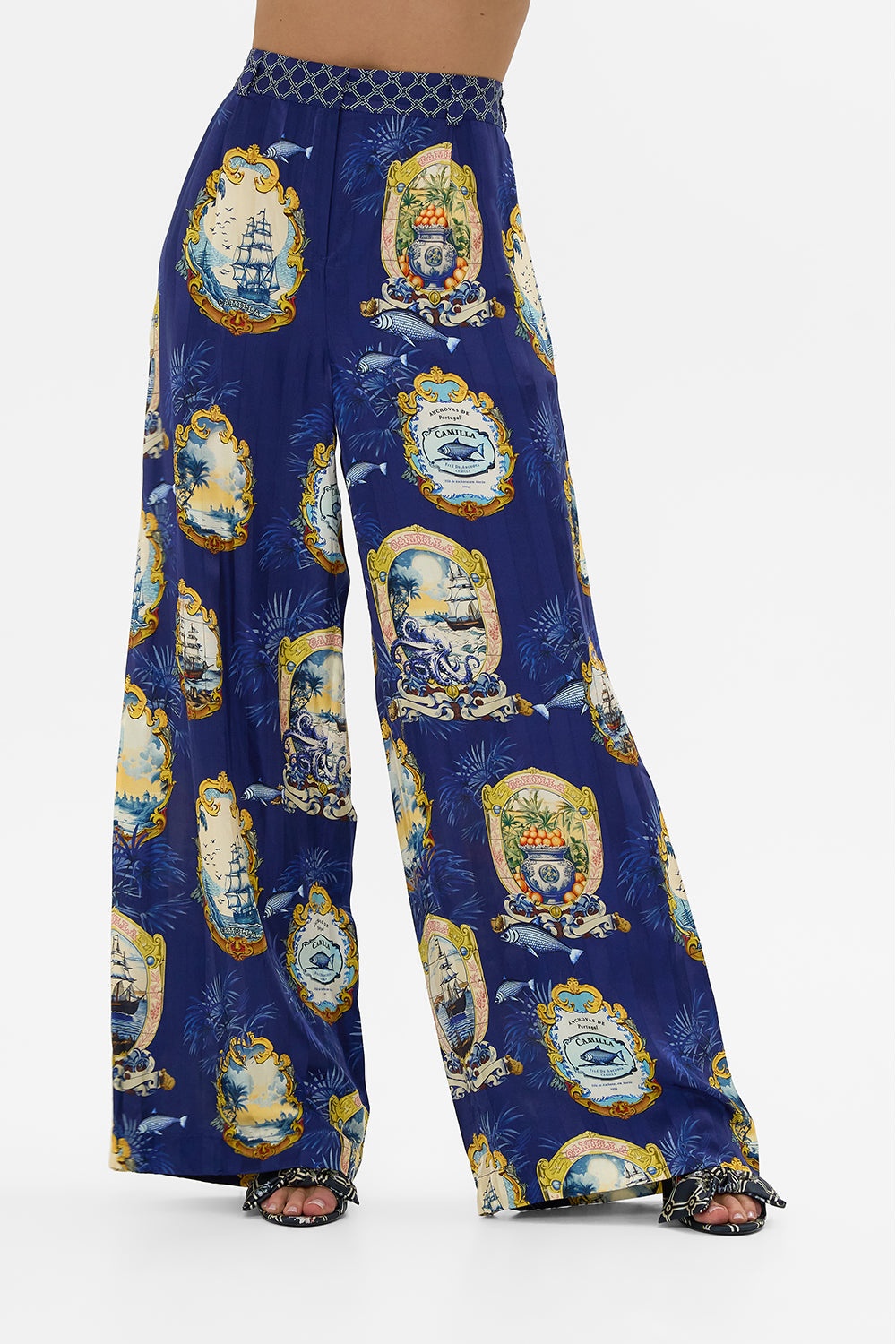 WIDE LEG WAISTED PANT - 5