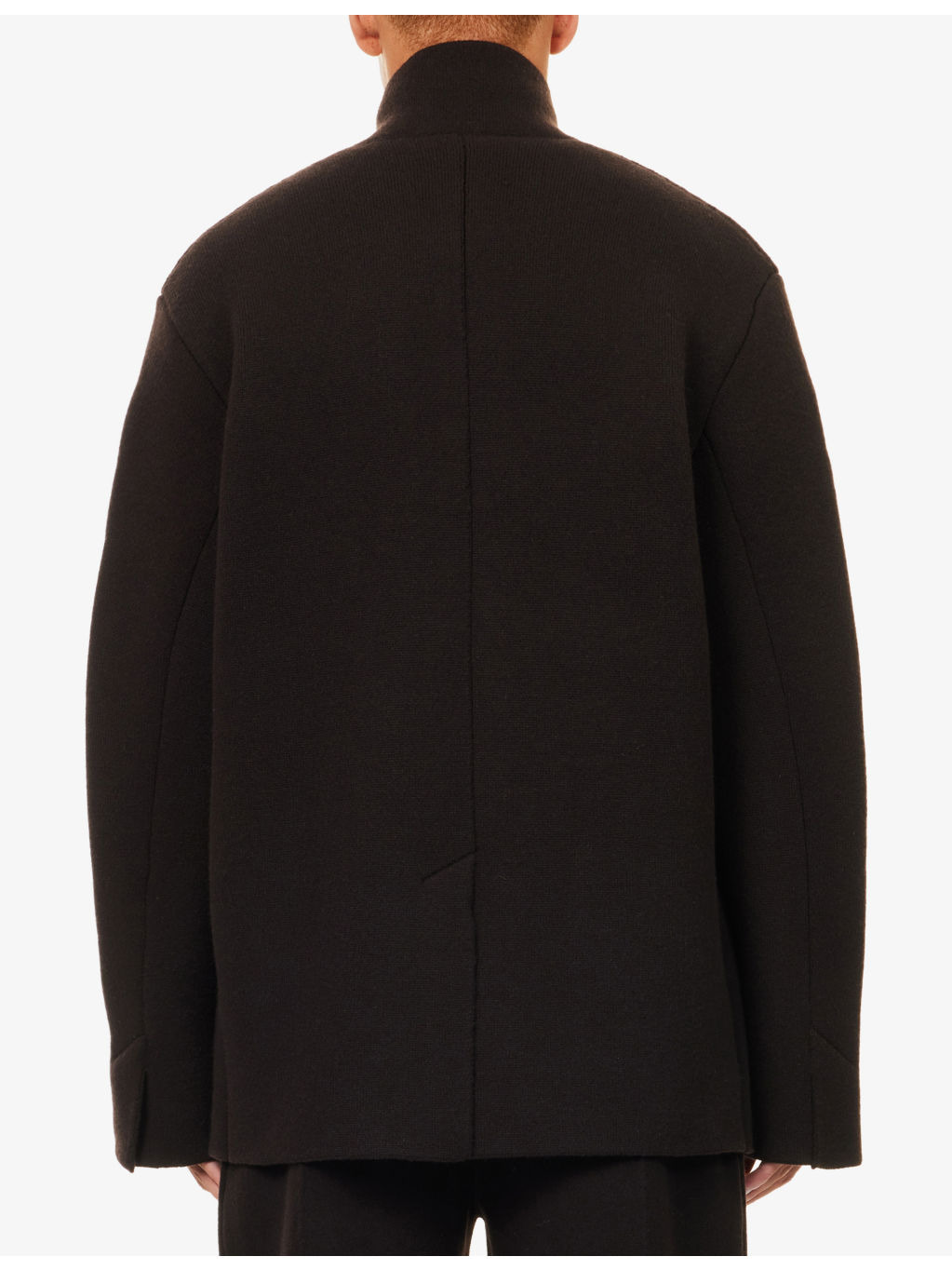 Notch-Lapels Relaxed-Fit Cashmere-Blend Blazer - 4