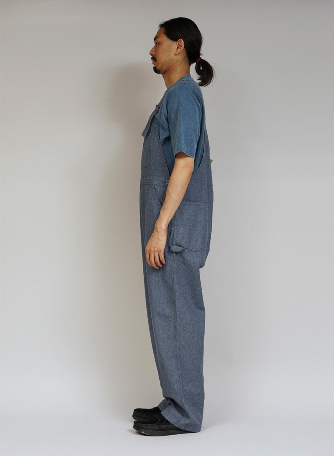 New Dungaree Broken Twill in Washed Blue - 3