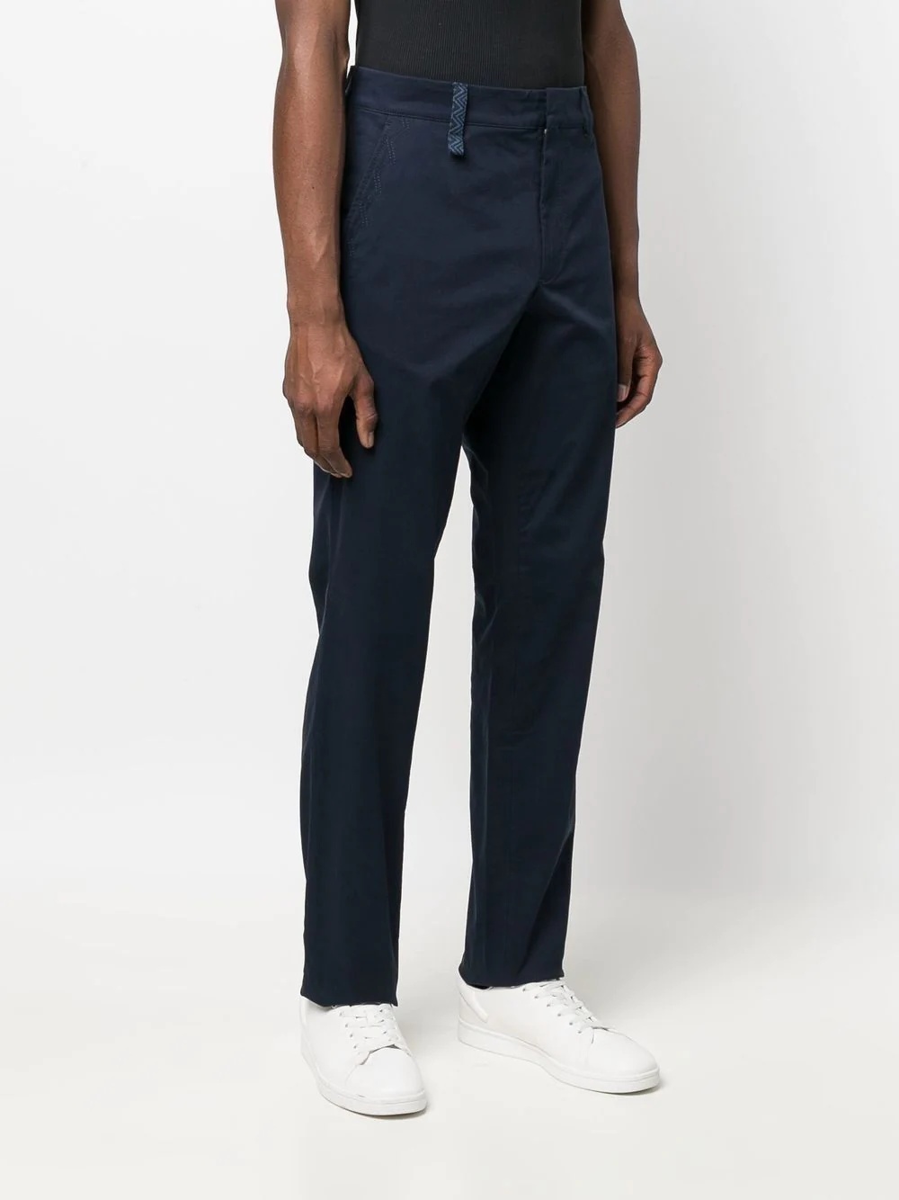 mid-rise straight-leg trousers - 3