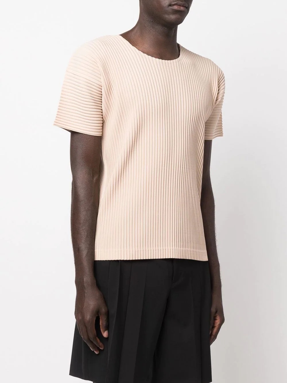 Oblique pleated T-shirt - 3