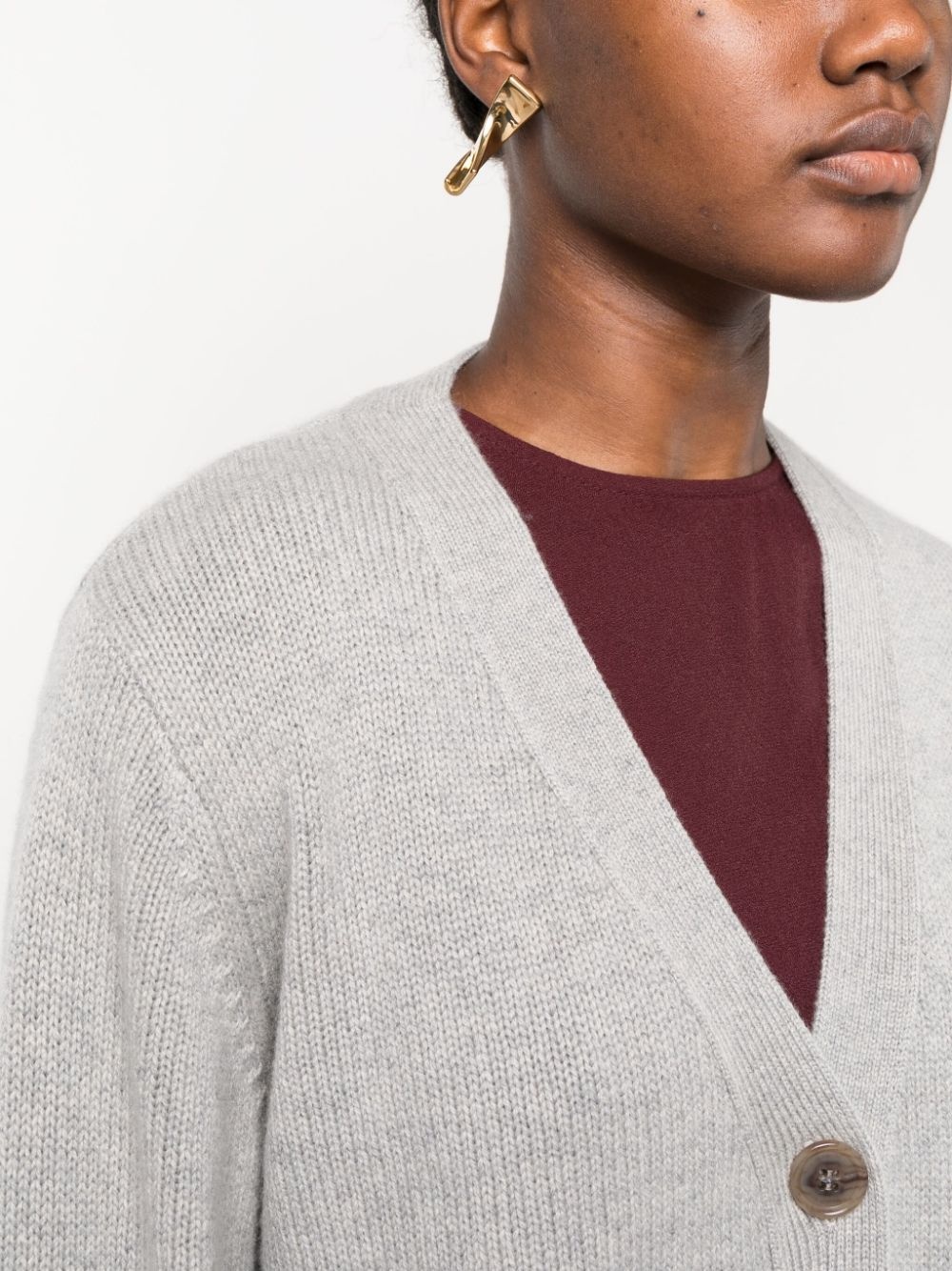 V-neck cashmere cardigan - 5